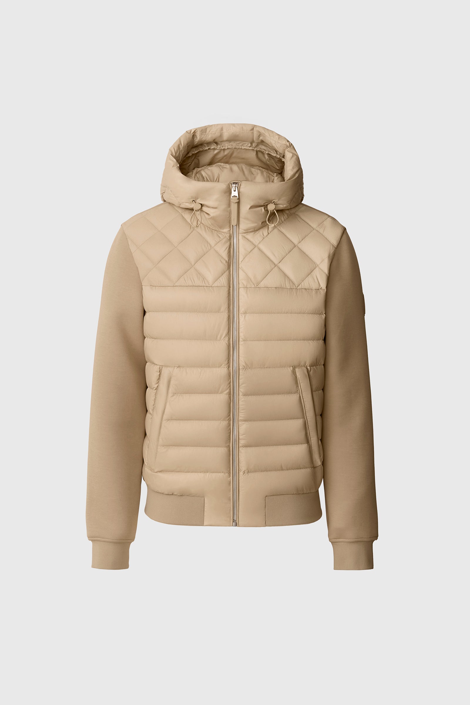 MACKAGE キャメル フード付きパーカー FLETCHER Mixed-Media Down Jacket for Men | Mackage® US