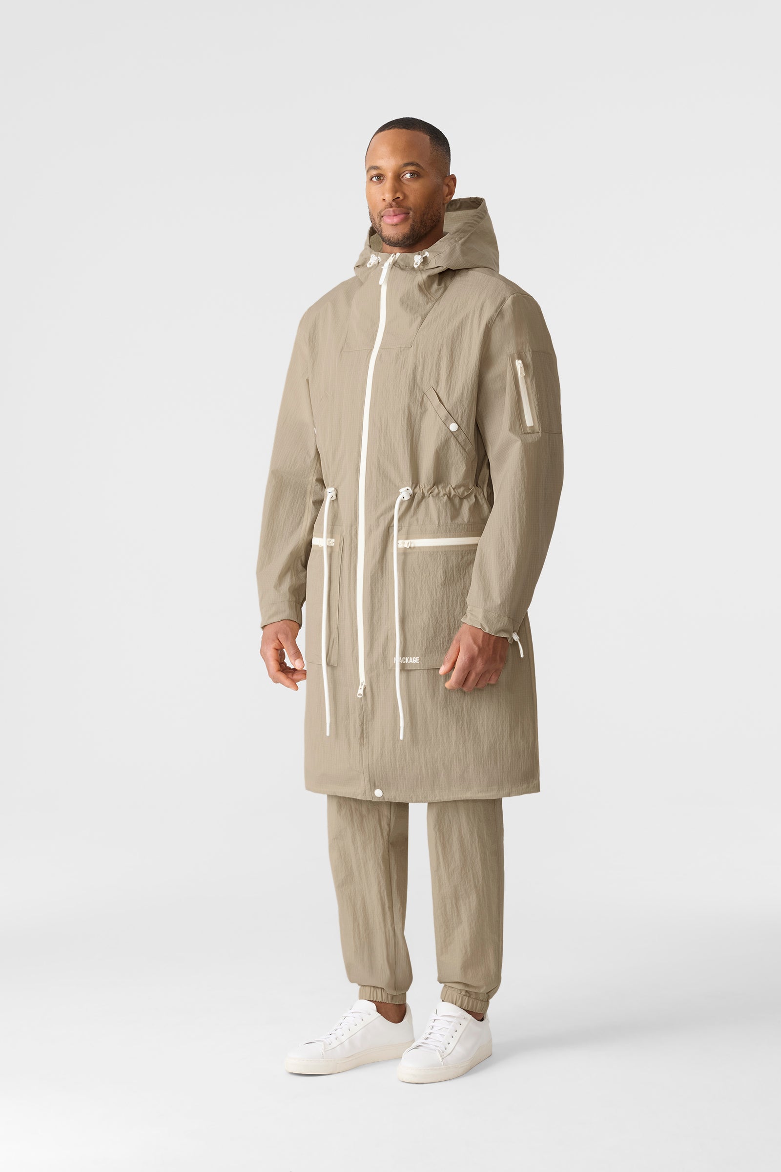 GAGE Long seam sealed Ripstop Raincoat for Men | Mackage® US