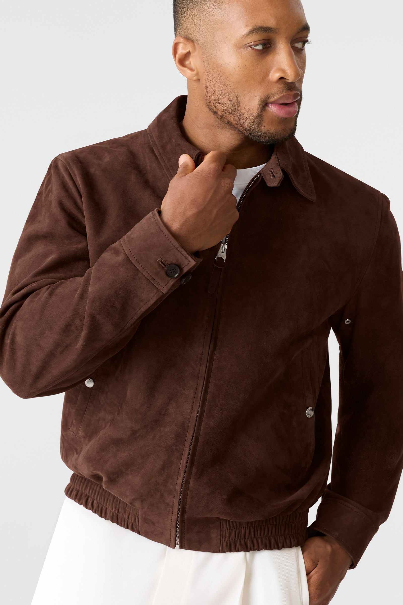 GIOVANNI-SU Suede Bomber Jacket for Men | Mackage® US