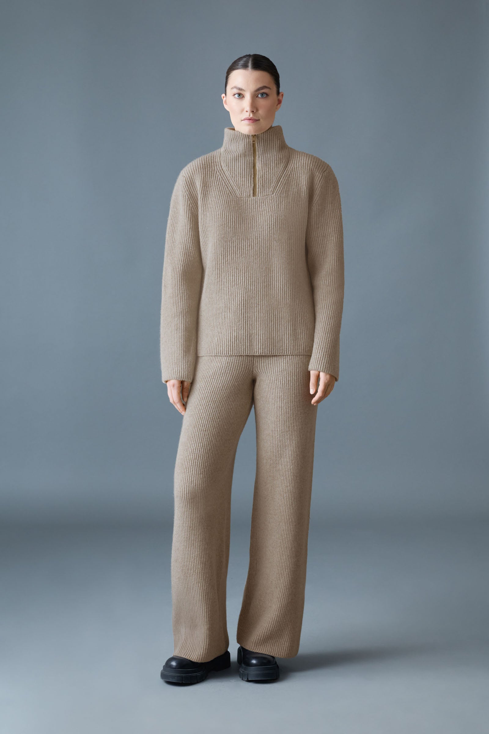 GLADYS Sweater Knit Half-Zip Pullover for Women | Mackage® US