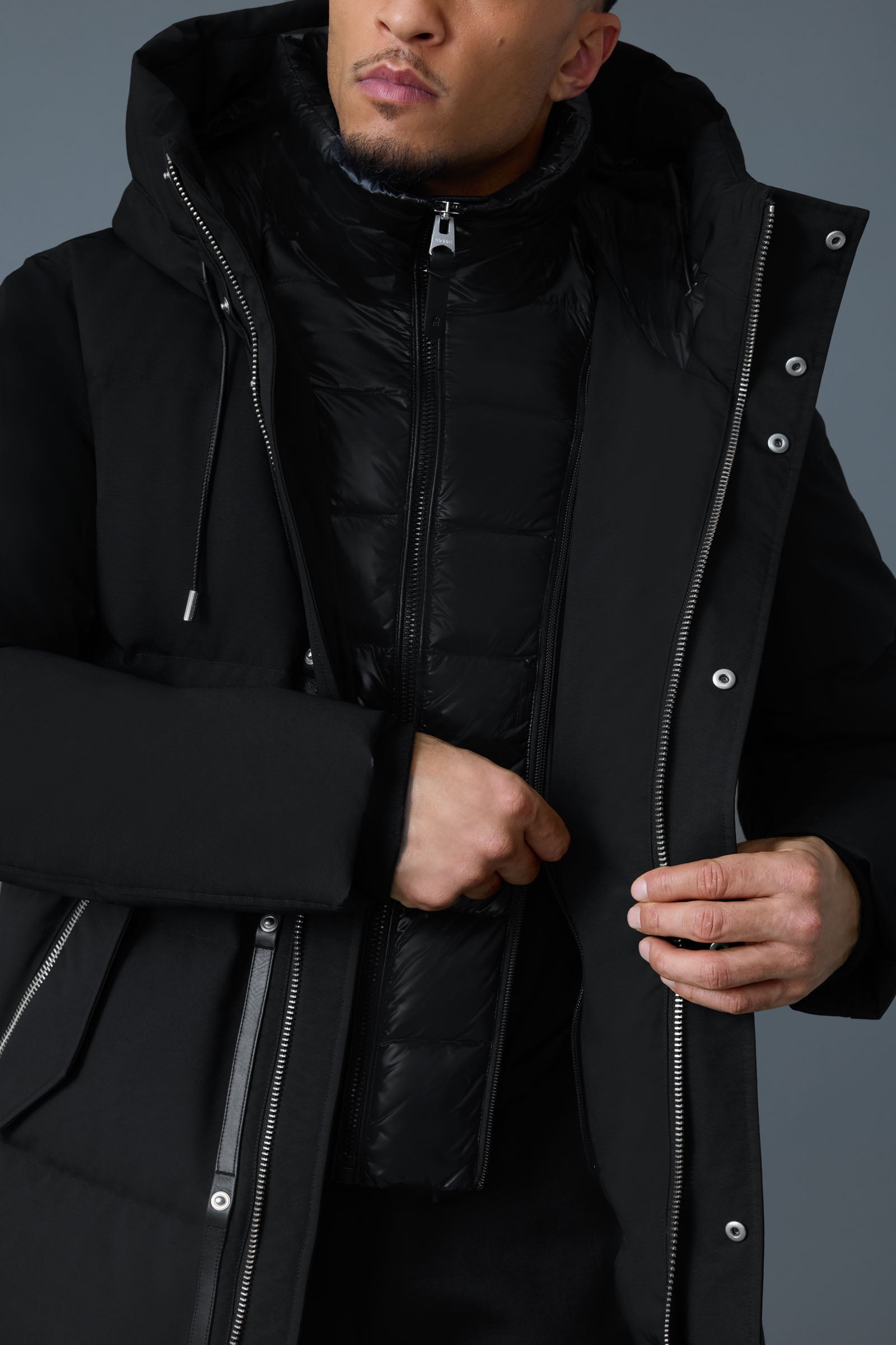 GRAYDON 2-in-1 Nordic Tech heavy Down jacket for Men | Mackage® US