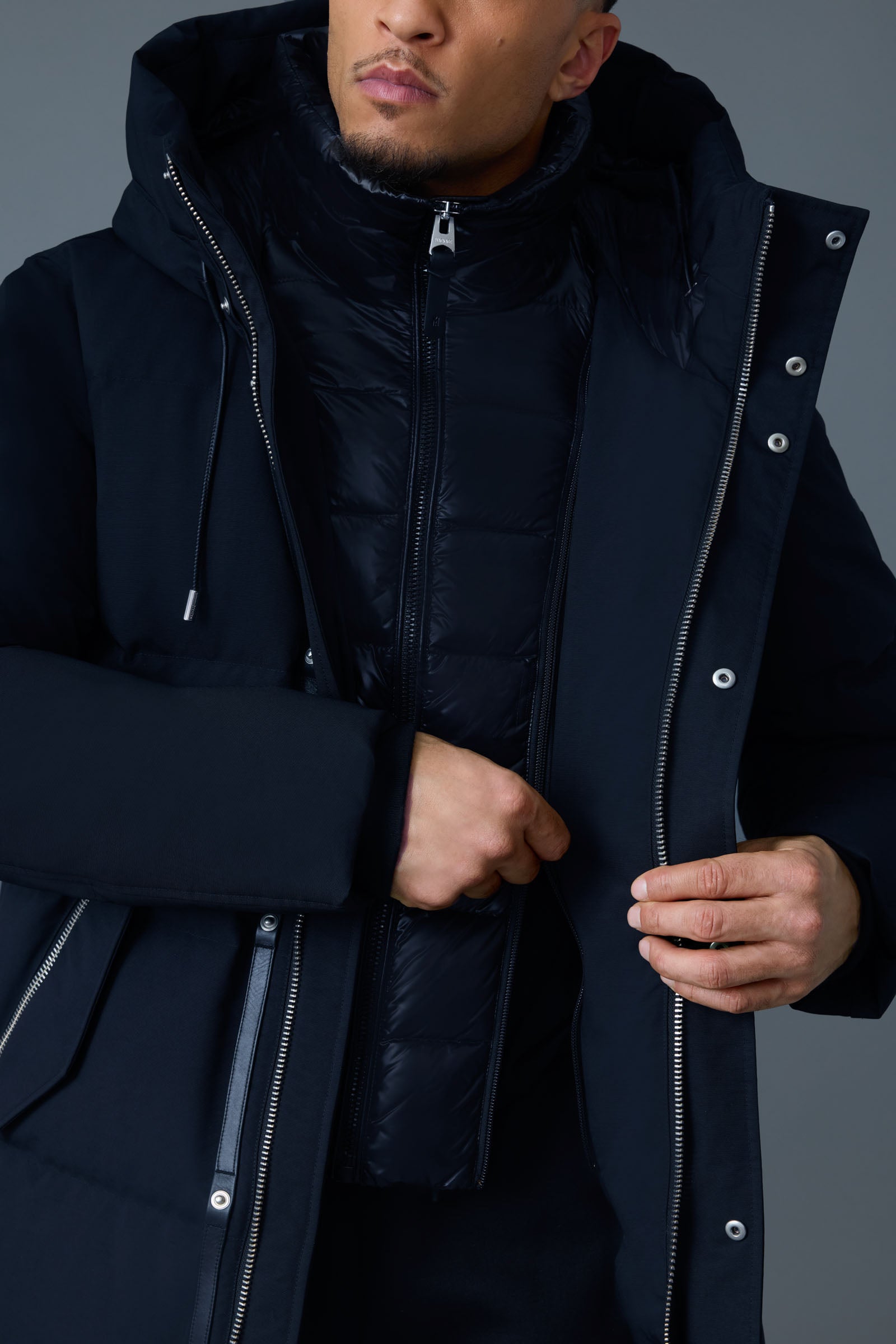 GRAYDON 2-in-1 Nordic Tech heavy Down jacket for Men | Mackage® US