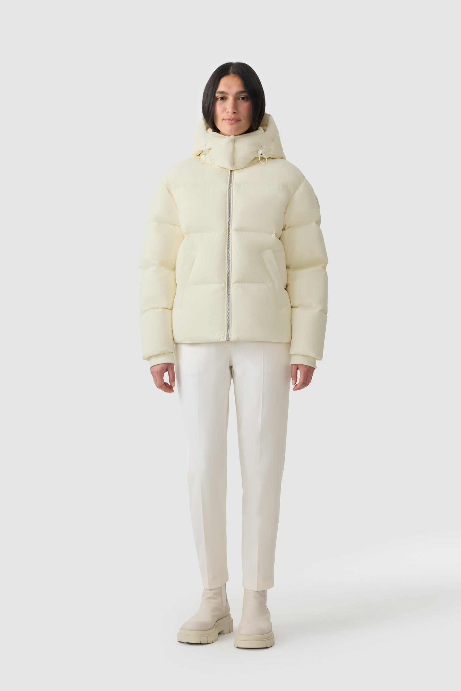 GREER-STR Medium Down Jacket With Hood & Storm Visor for Women