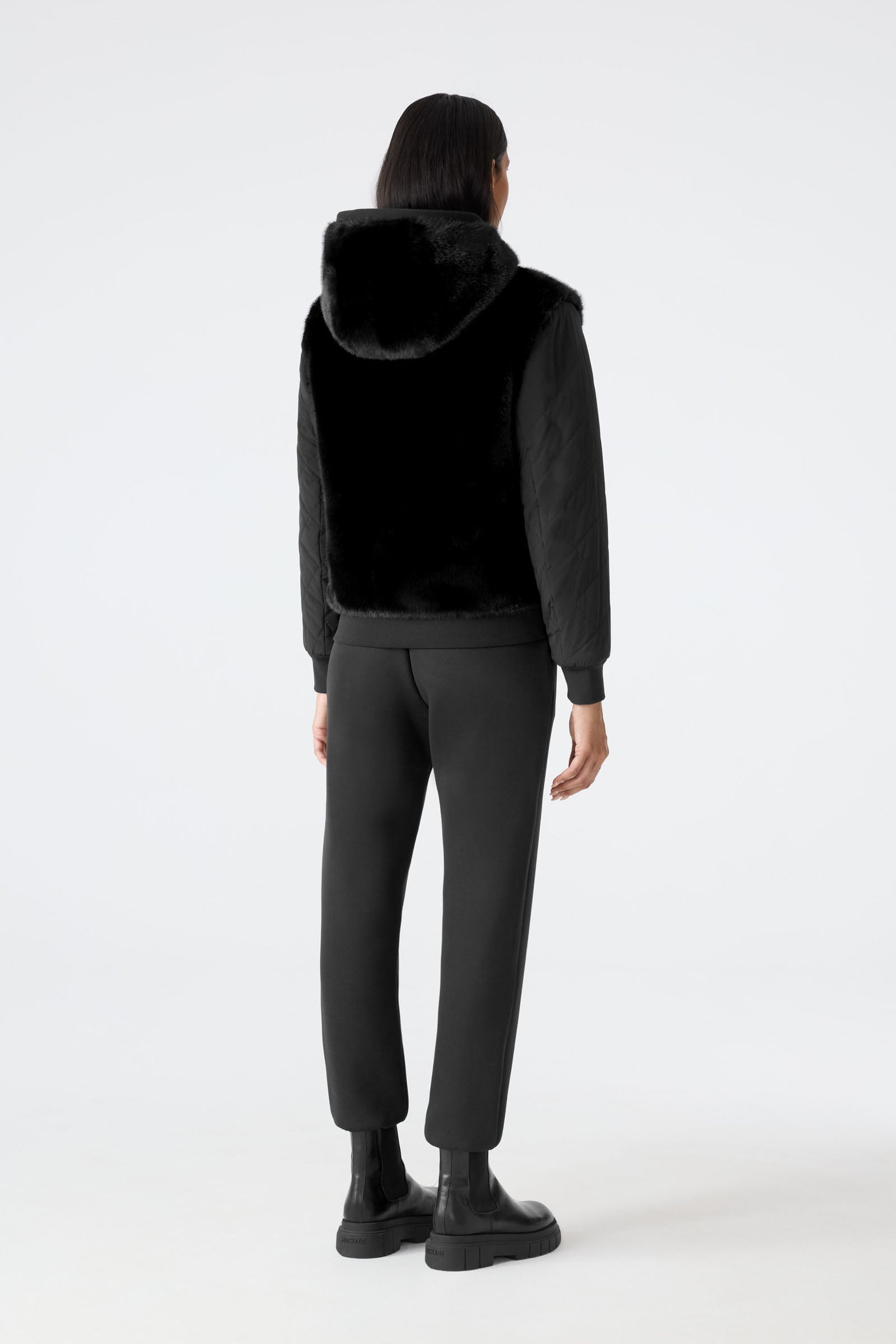 GWENDAL Reversible Faux Fur Hoodie for Women | Mackage® US