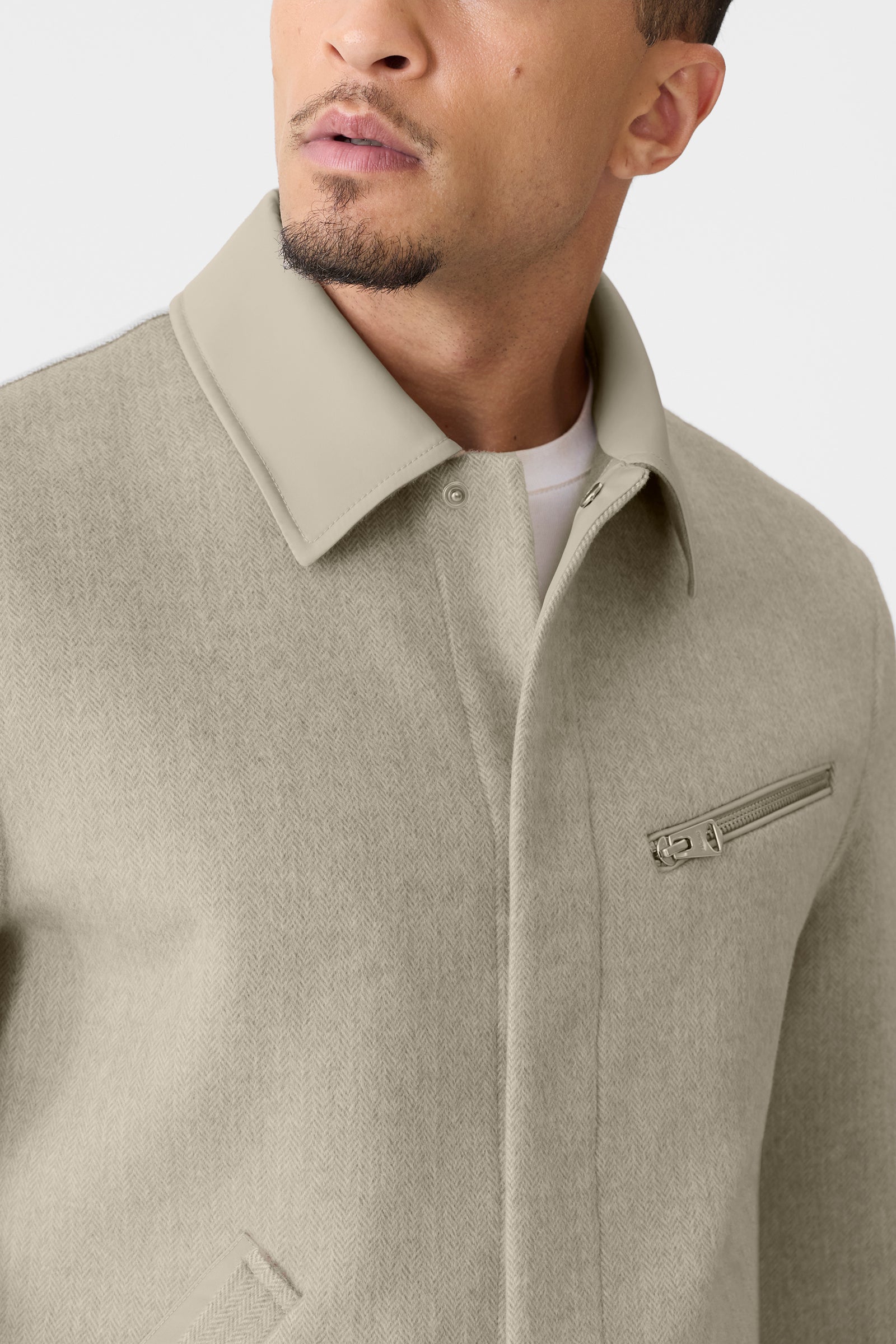 HAYES-HB Wool Workwear Jacket Herringbone for Men | Mackage® US