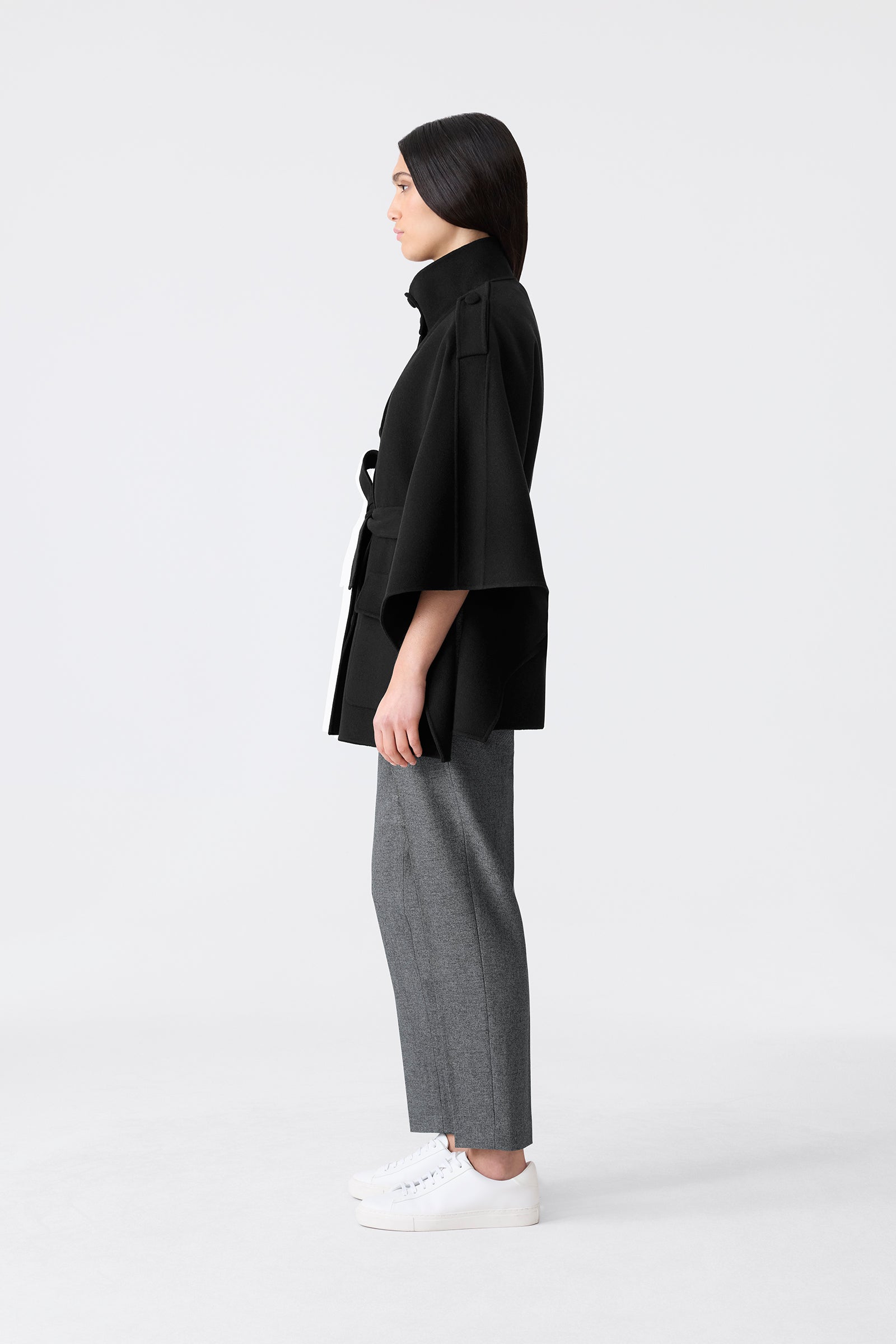 HENRIETTA Wool Cape Jacket for Women | Mackage US