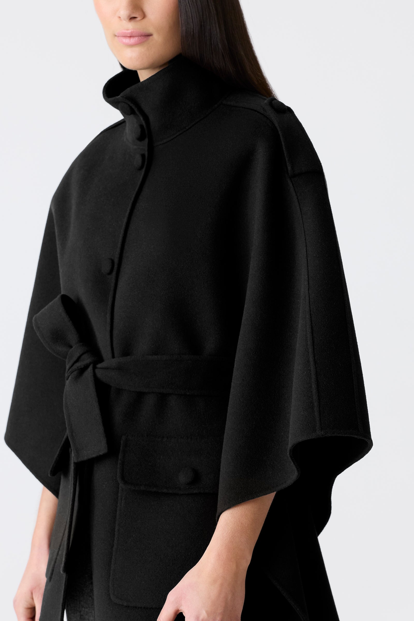 HENRIETTA Wool Cape Jacket for Women | Mackage US