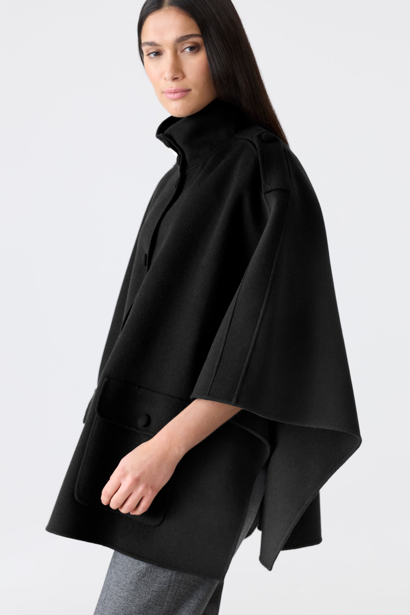 HENRIETTA Wool Cape Jacket for Women | Mackage US