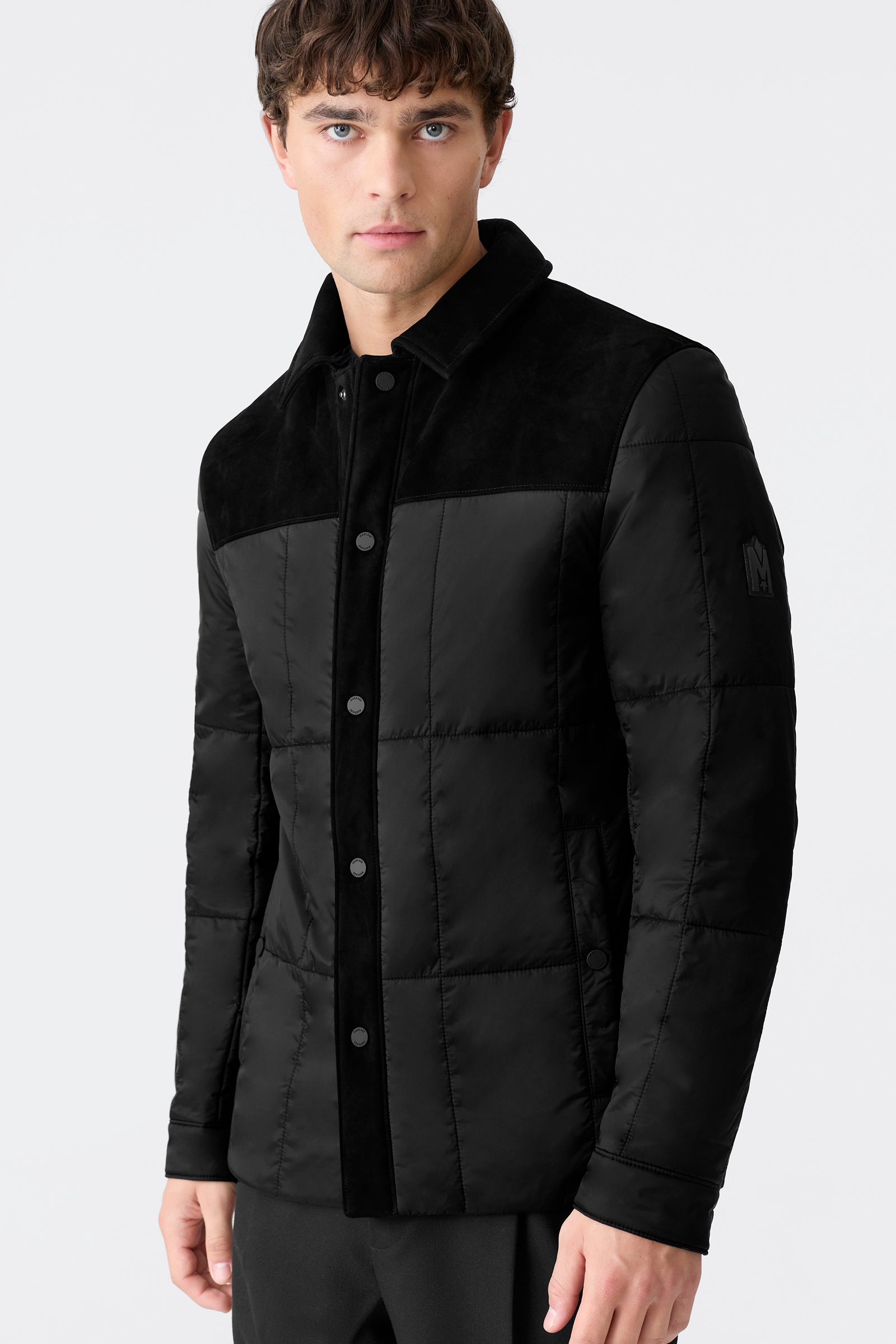 HENRIK Suede Shirt Jacket for Men | Mackage US