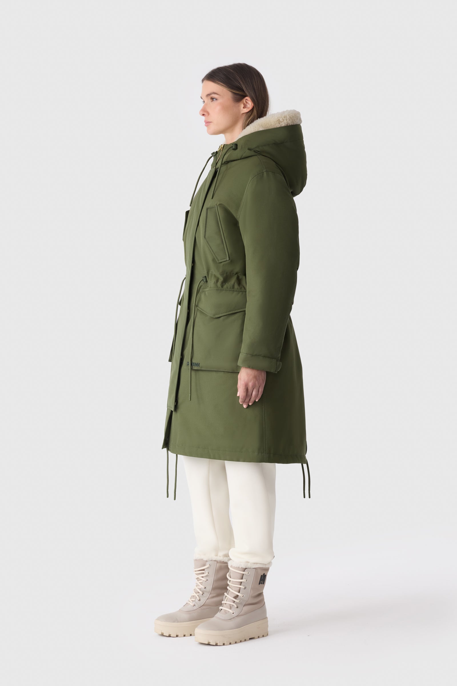 MACKA B Natural Herb 7インチシングル HERA 3-in-1 Down Jacket With Shearling Lining for Women | Mackage® US