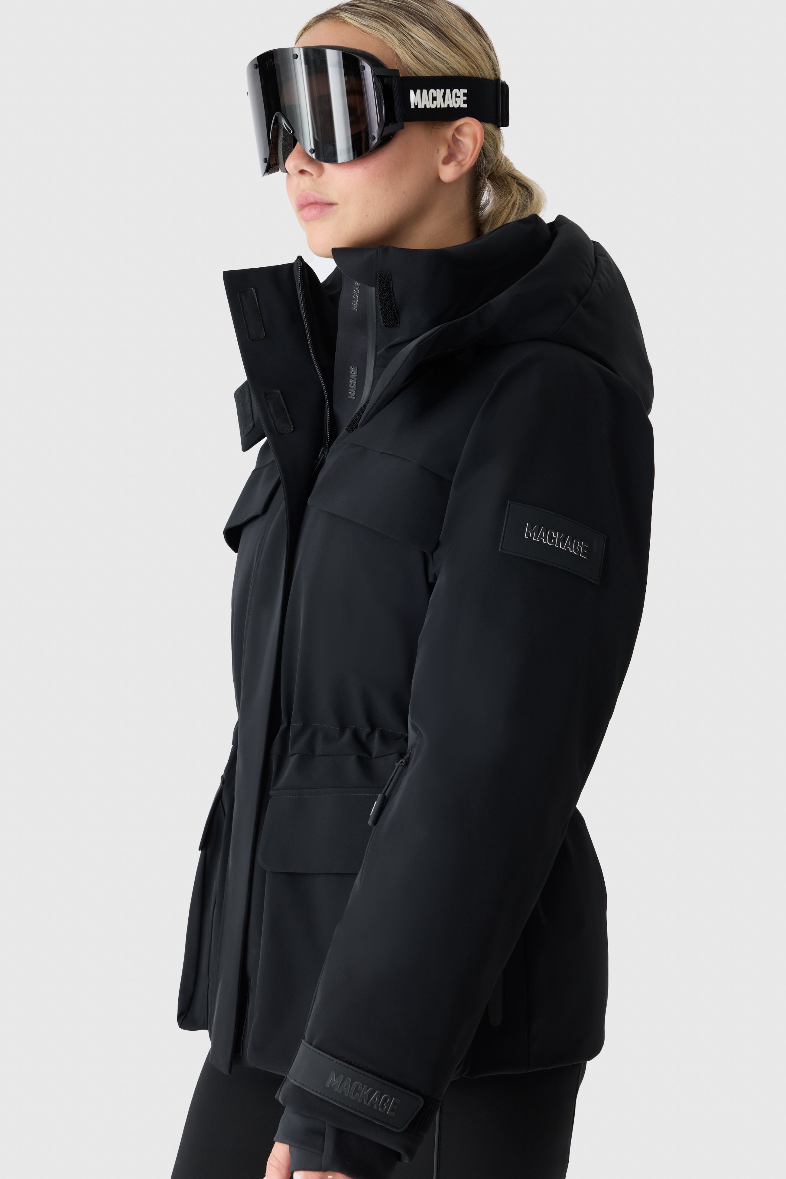 ICLYN-RZ Medium down ski jacket with removable hood for Women