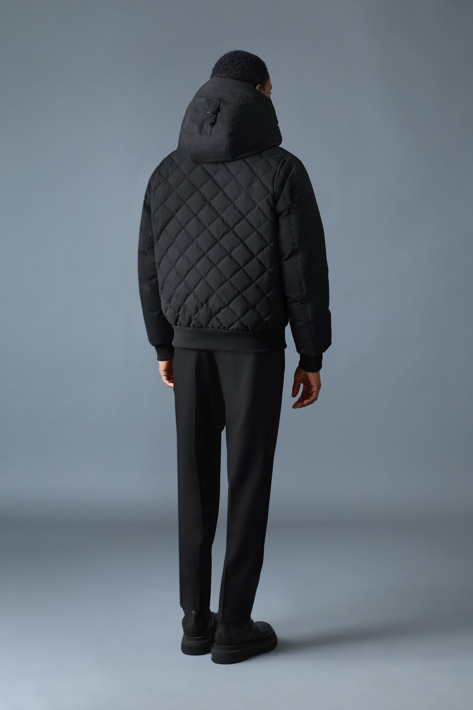 IKER-Z 2-in-1 Down Bomber - removable Shearling Bib for Men