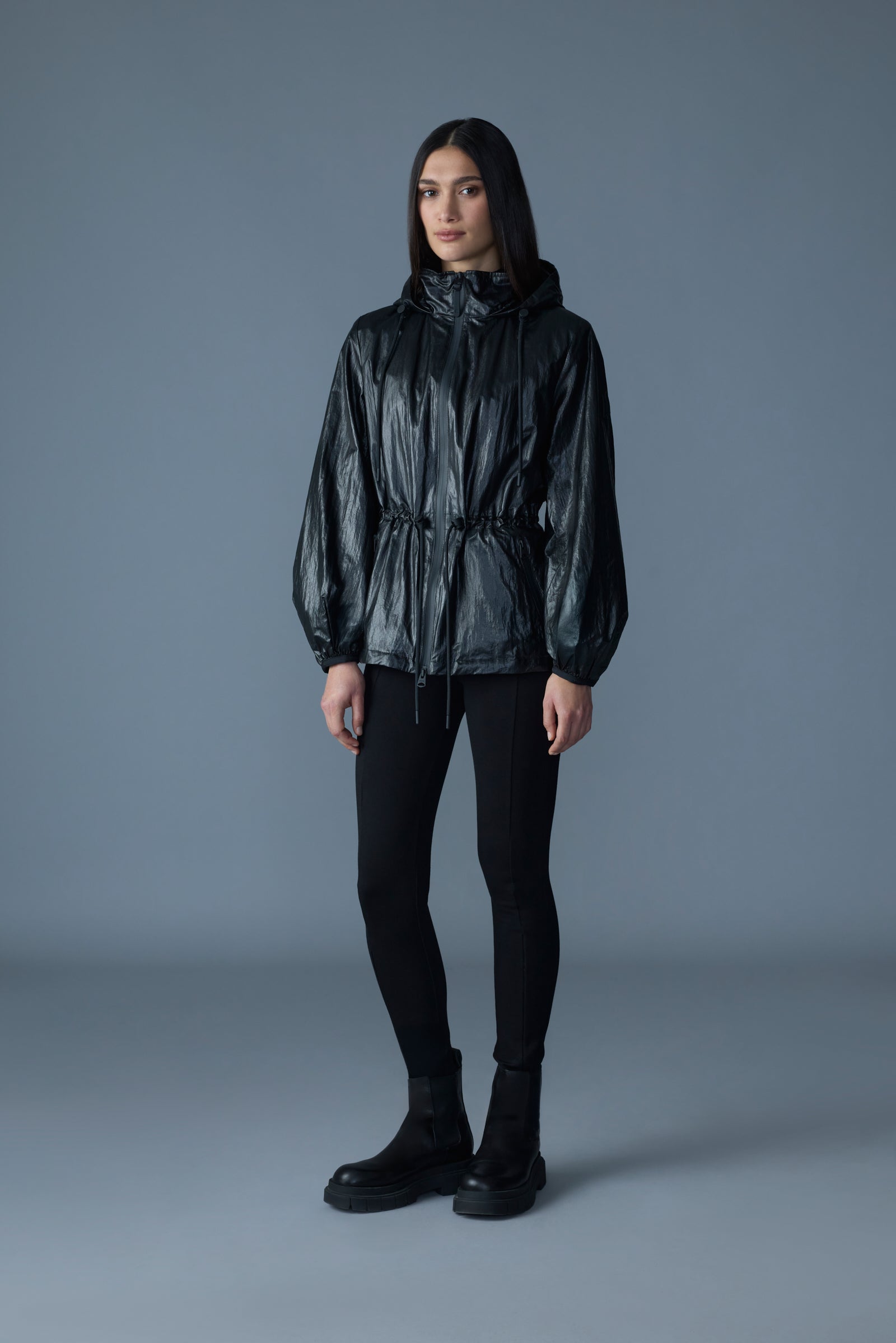 Isha, Rain jacket with balloon sleeves | Mackage® US