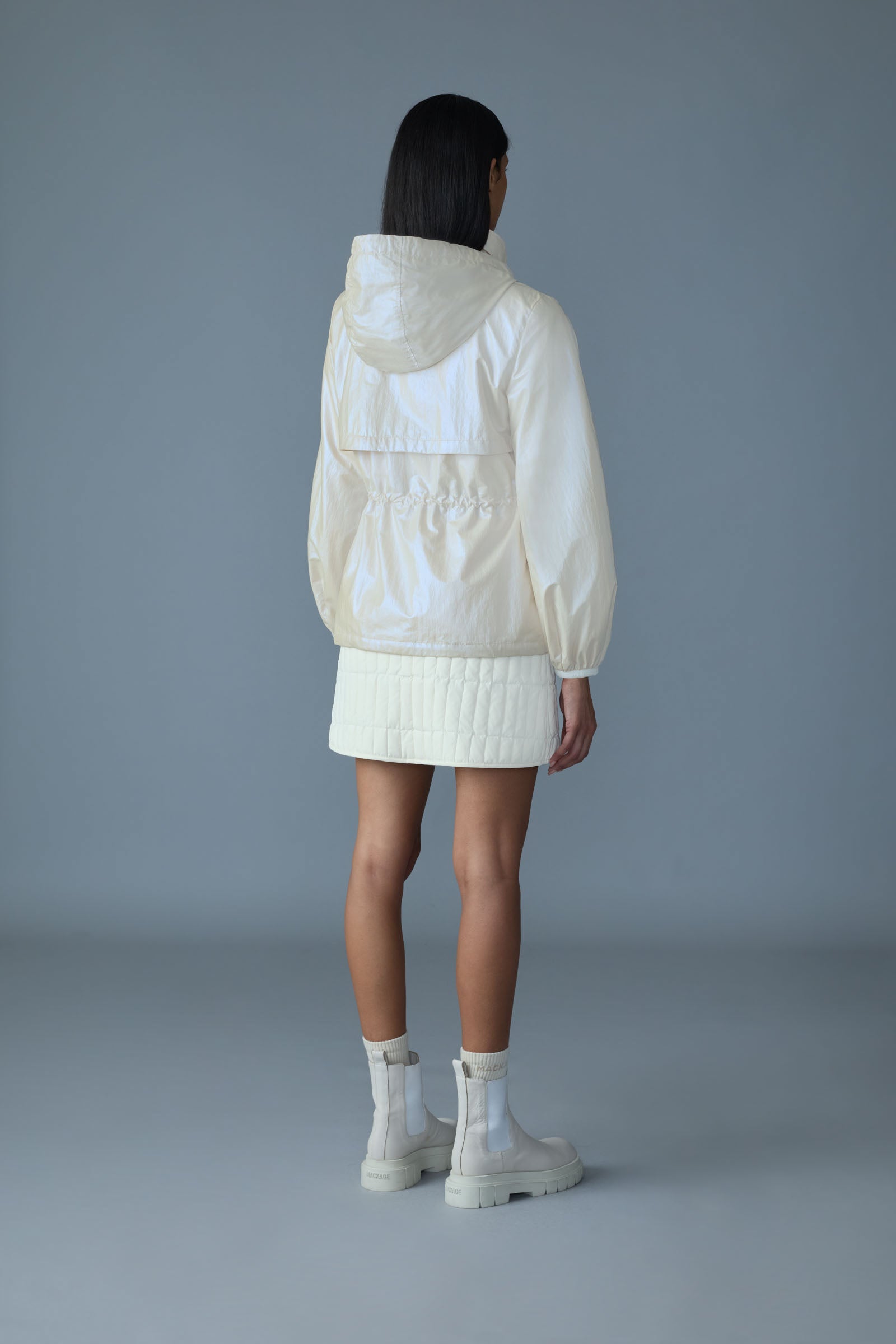 Isha, Rain jacket with balloon sleeves | Mackage® US