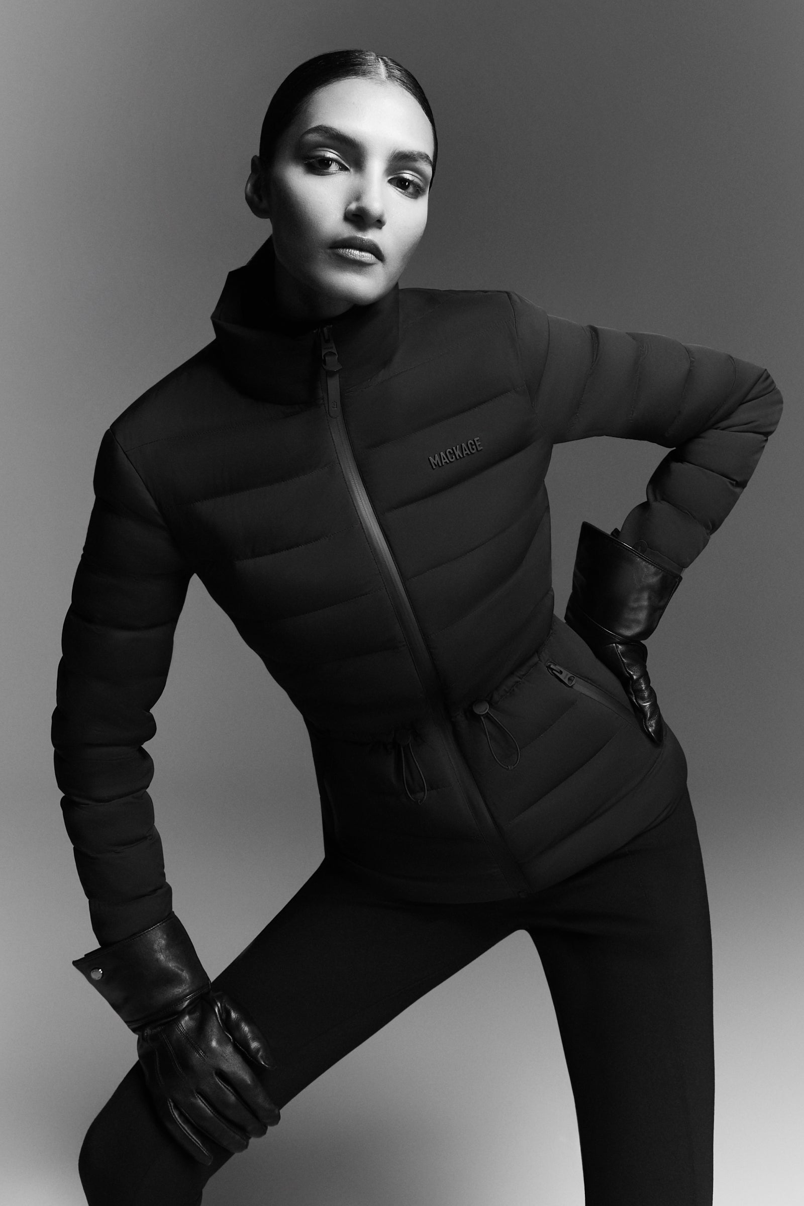 Jacey, Light down jacket with stand collar for ladies