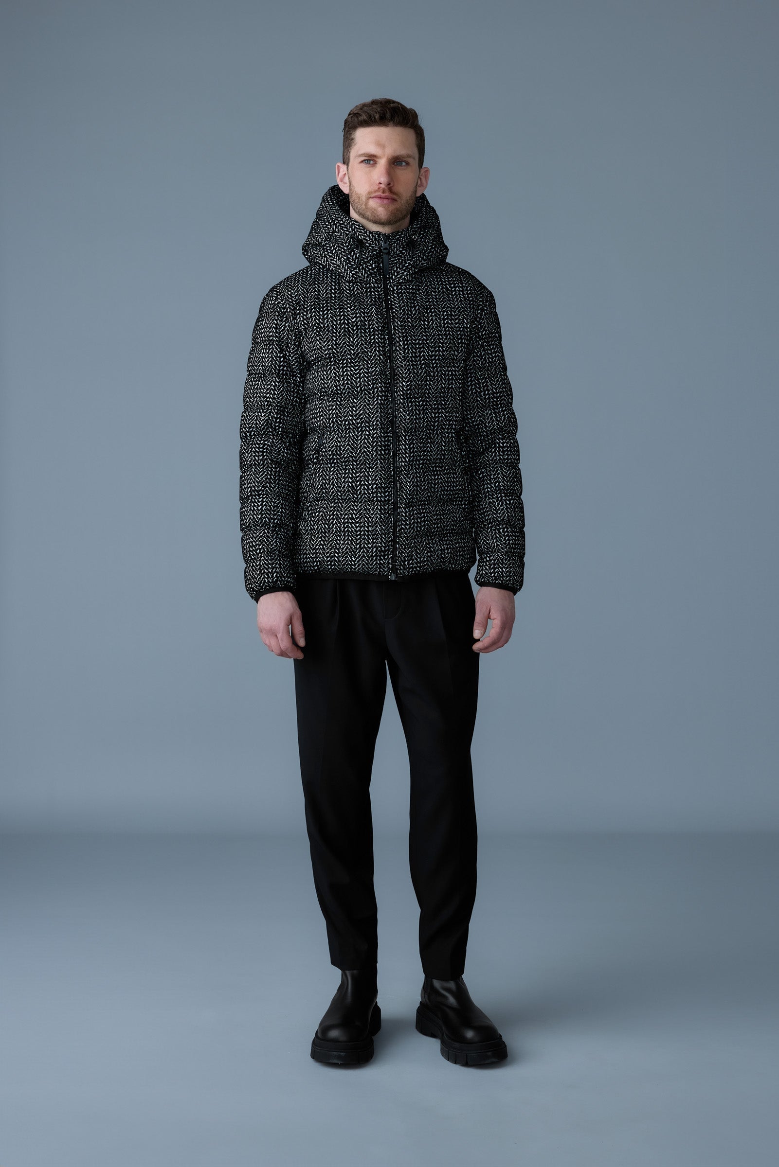 【売り切り御免！】 jacket down light flocked Jack-FLP, with US Mackage® | hood ジャケット・アウター