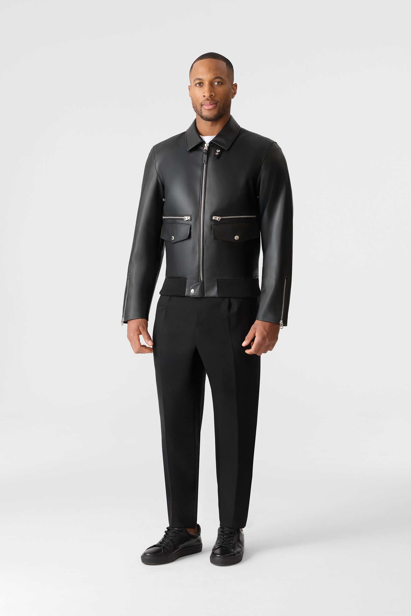 JAKARI Leather Zip Jacket for Men