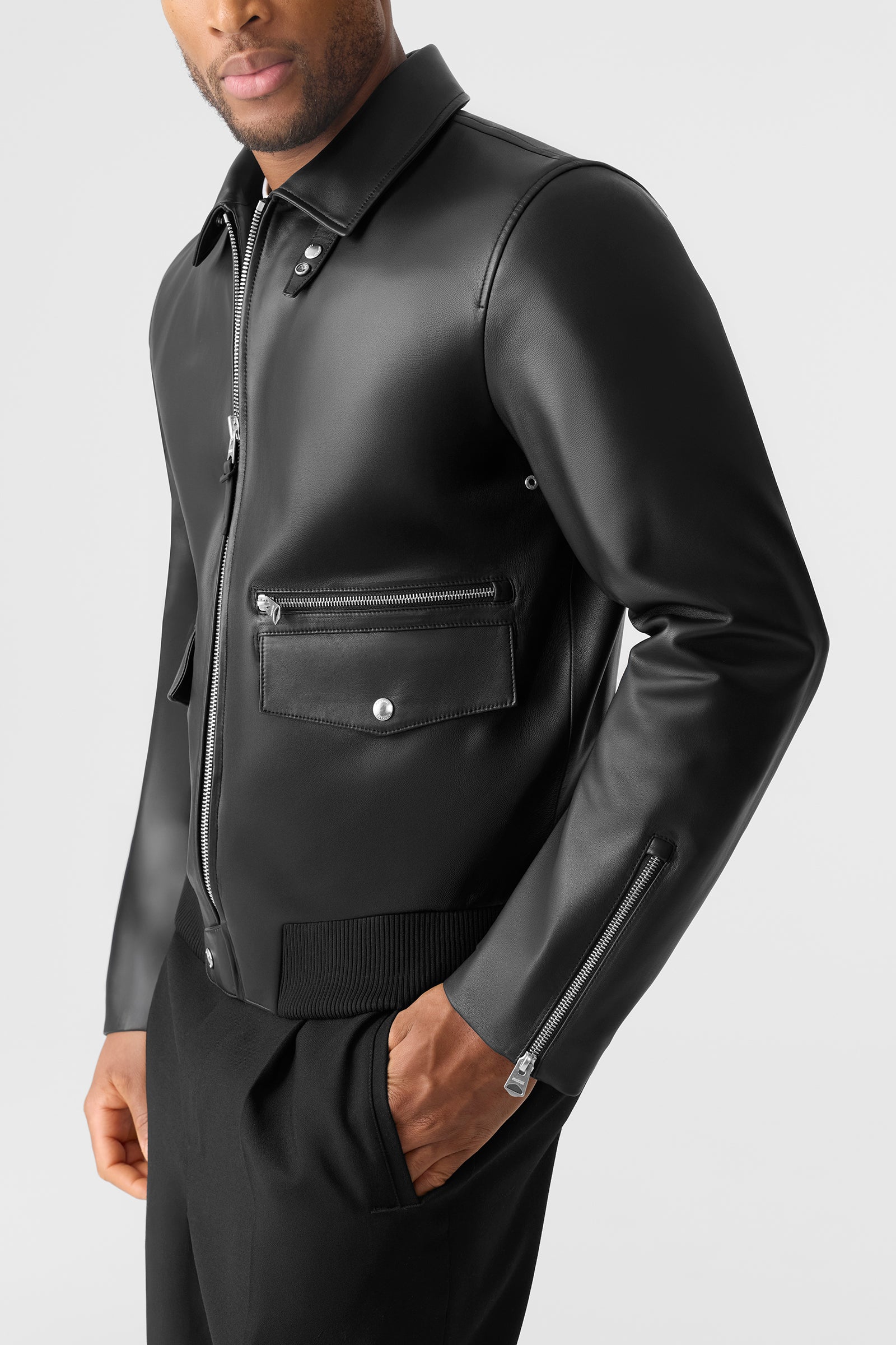 JAKARI Leather Zip Jacket for Men | Mackage® US