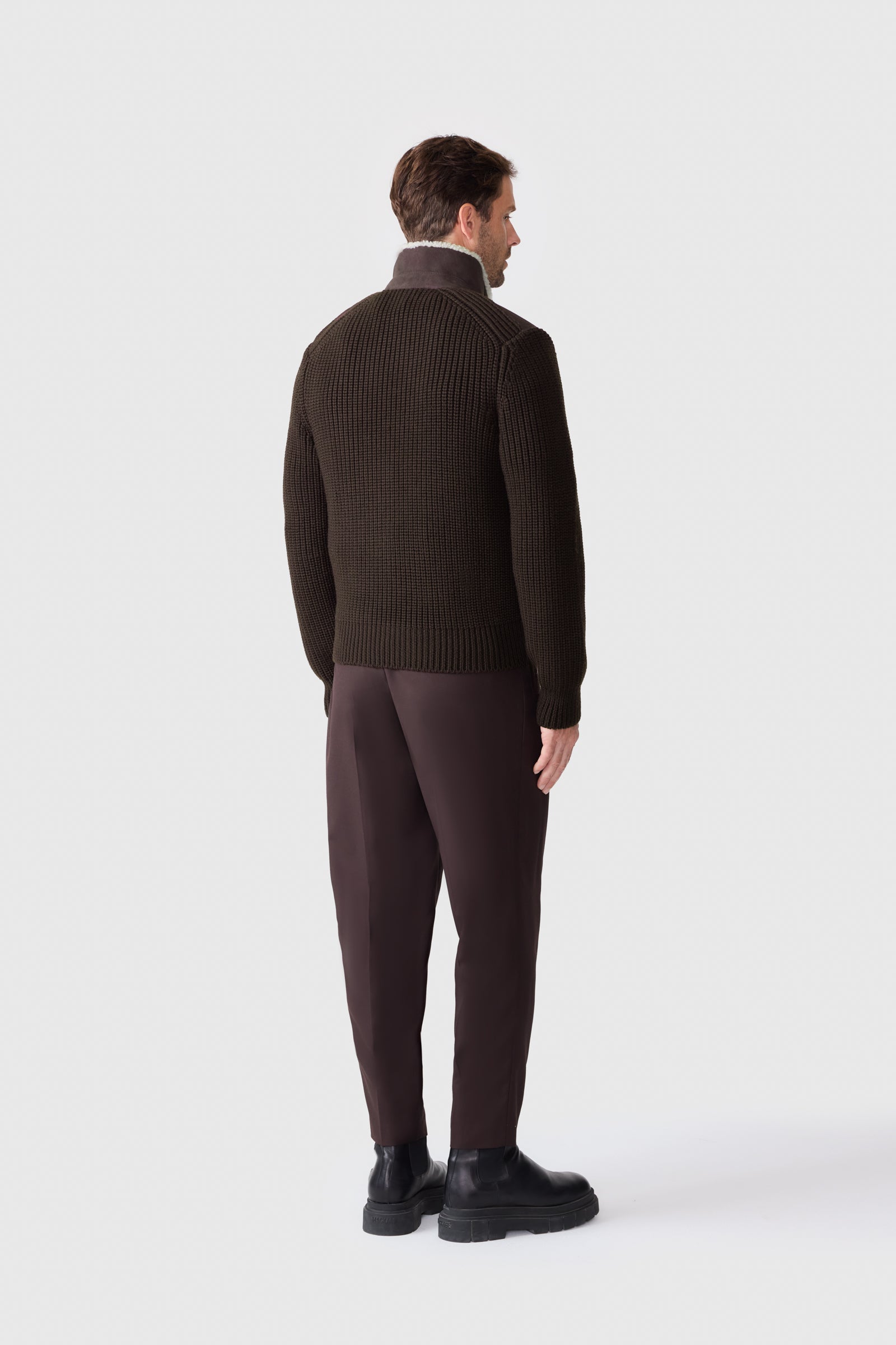 Jonathan, mixed-media shearling jacket | Mackage® US