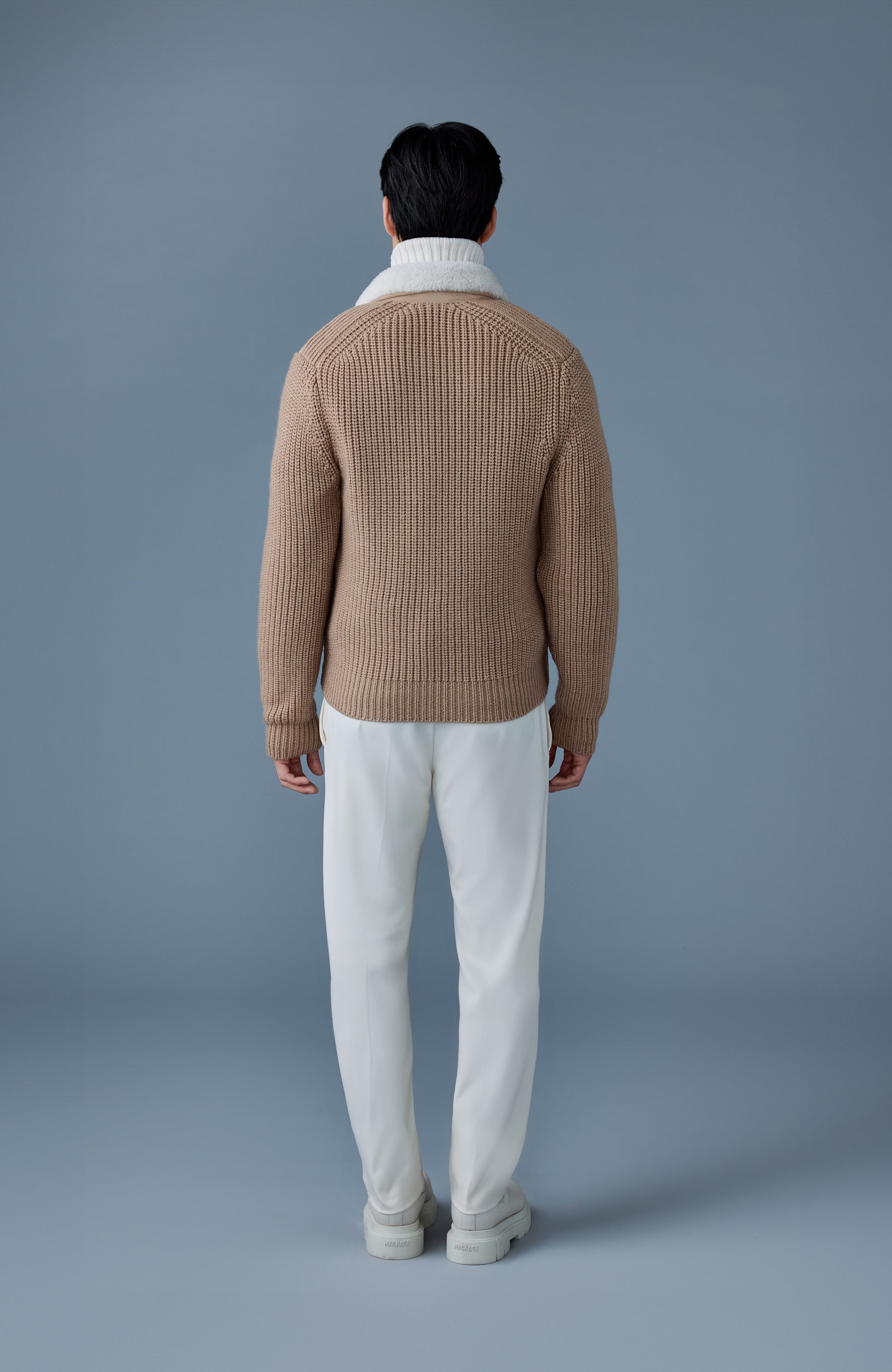 Jonathan, mixed-media shearling jacket | Mackage® US