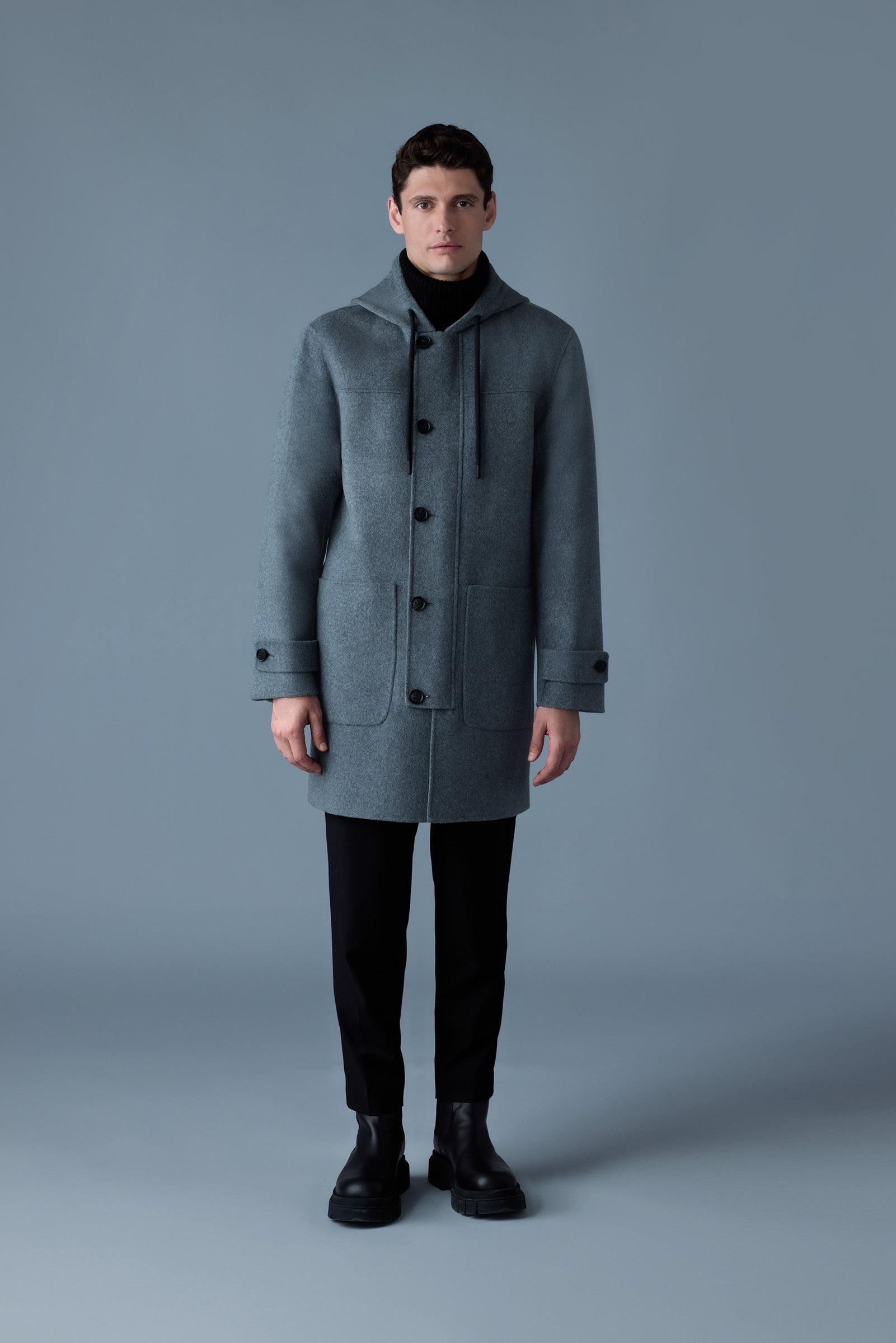 Joshua, Double-Face wool long coat | Mackage® US