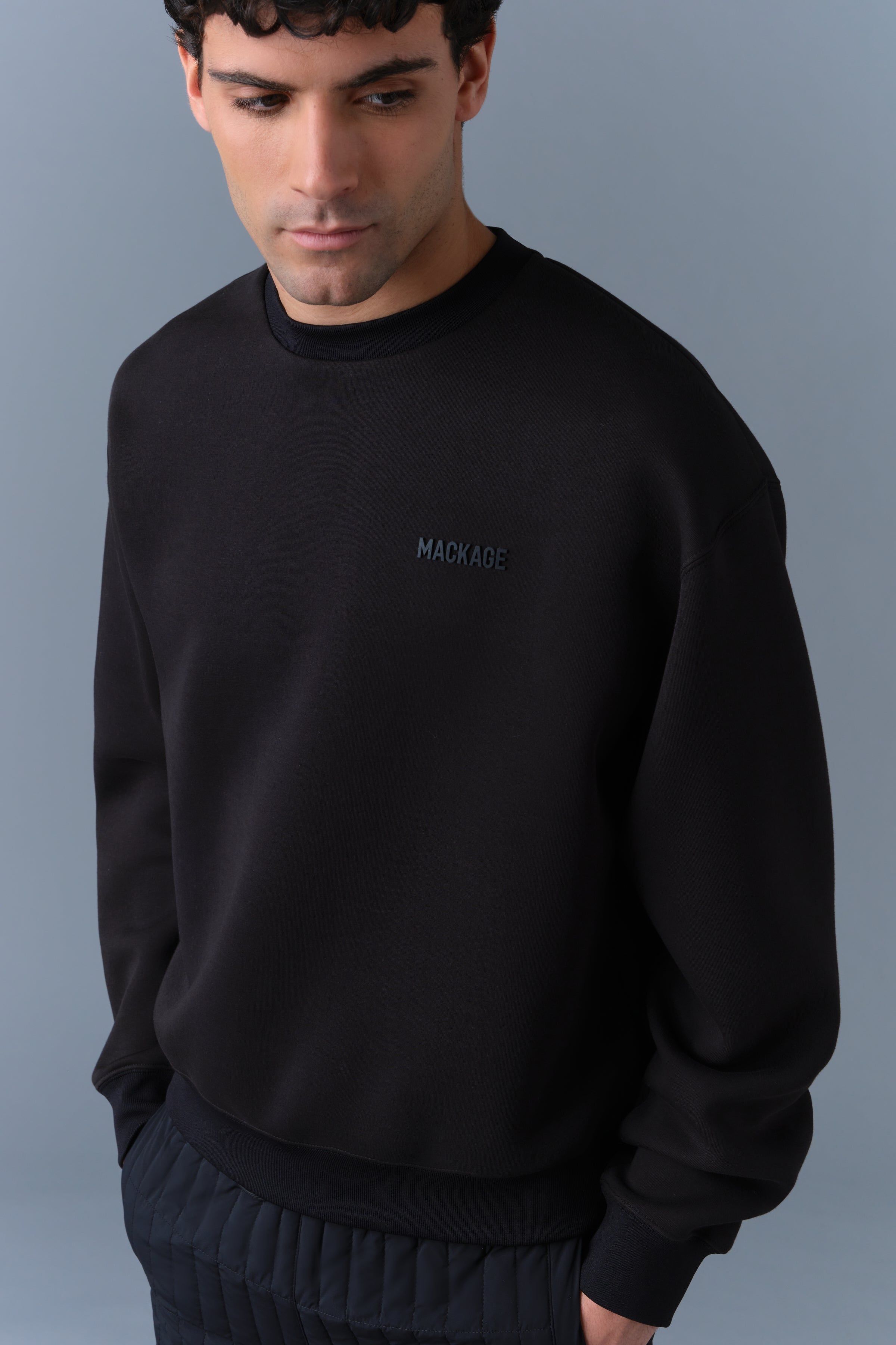 マメクロゴウチ Double Face Jersey Pullover Julian, Double-Face jersey sweatshirt | Mackage® US