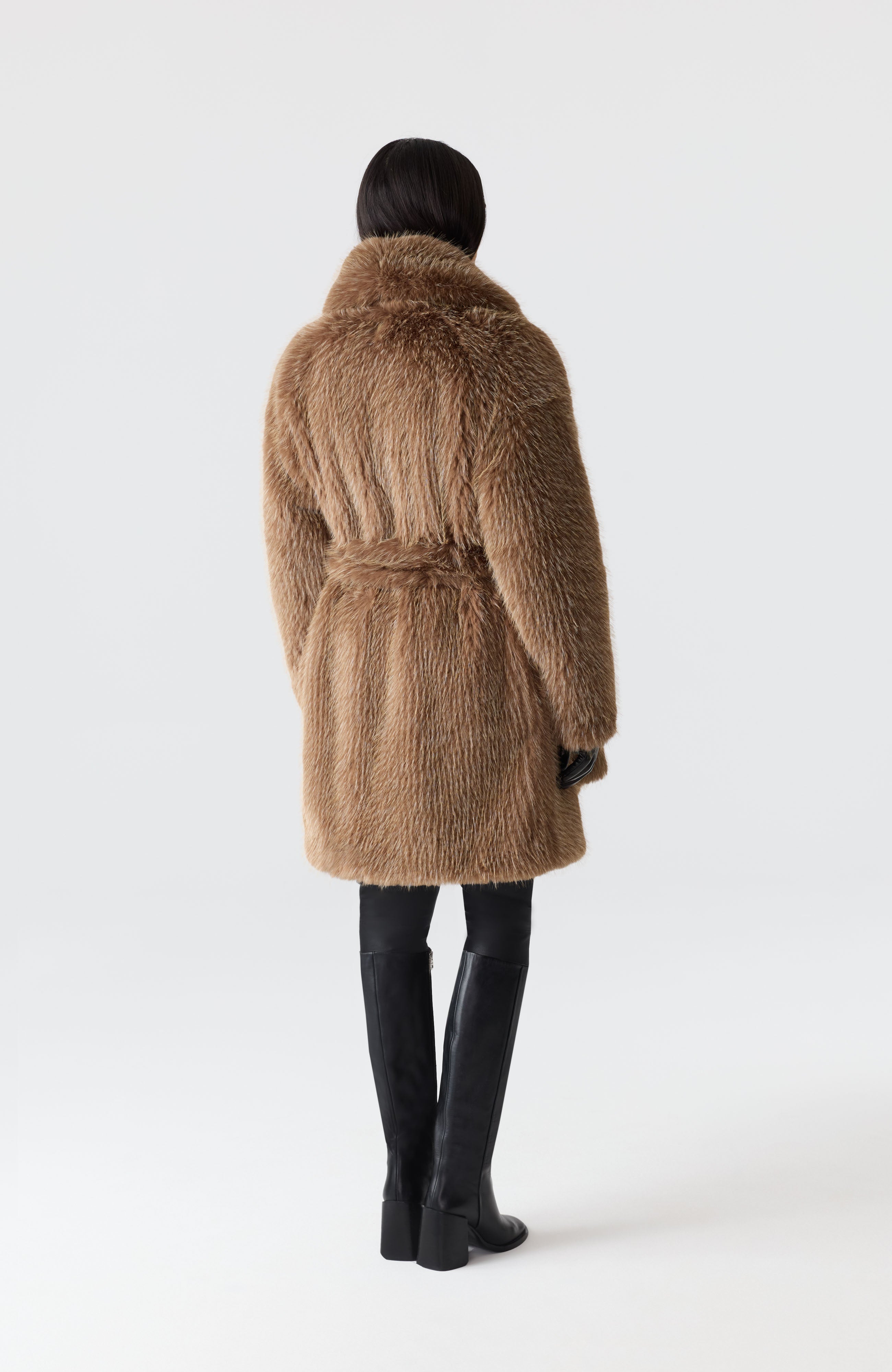 MACKAGE / ラクーンファー/コート/XS/ナイロン/GRN/無地 KACELA Faux Fur Coat for Women | Mackage US