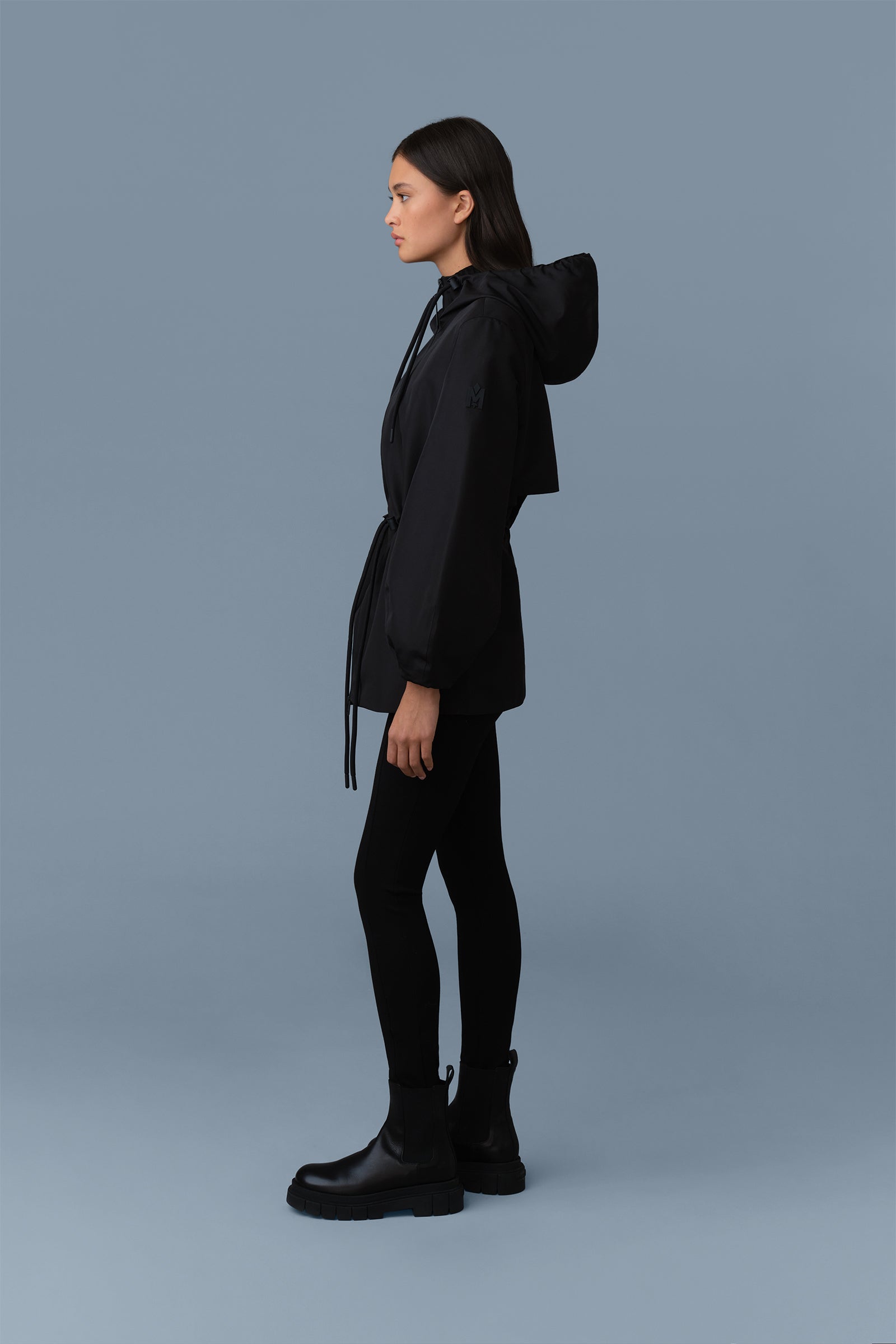 KALEA-ZZ Technical rain jacket with drawcord waist for Women