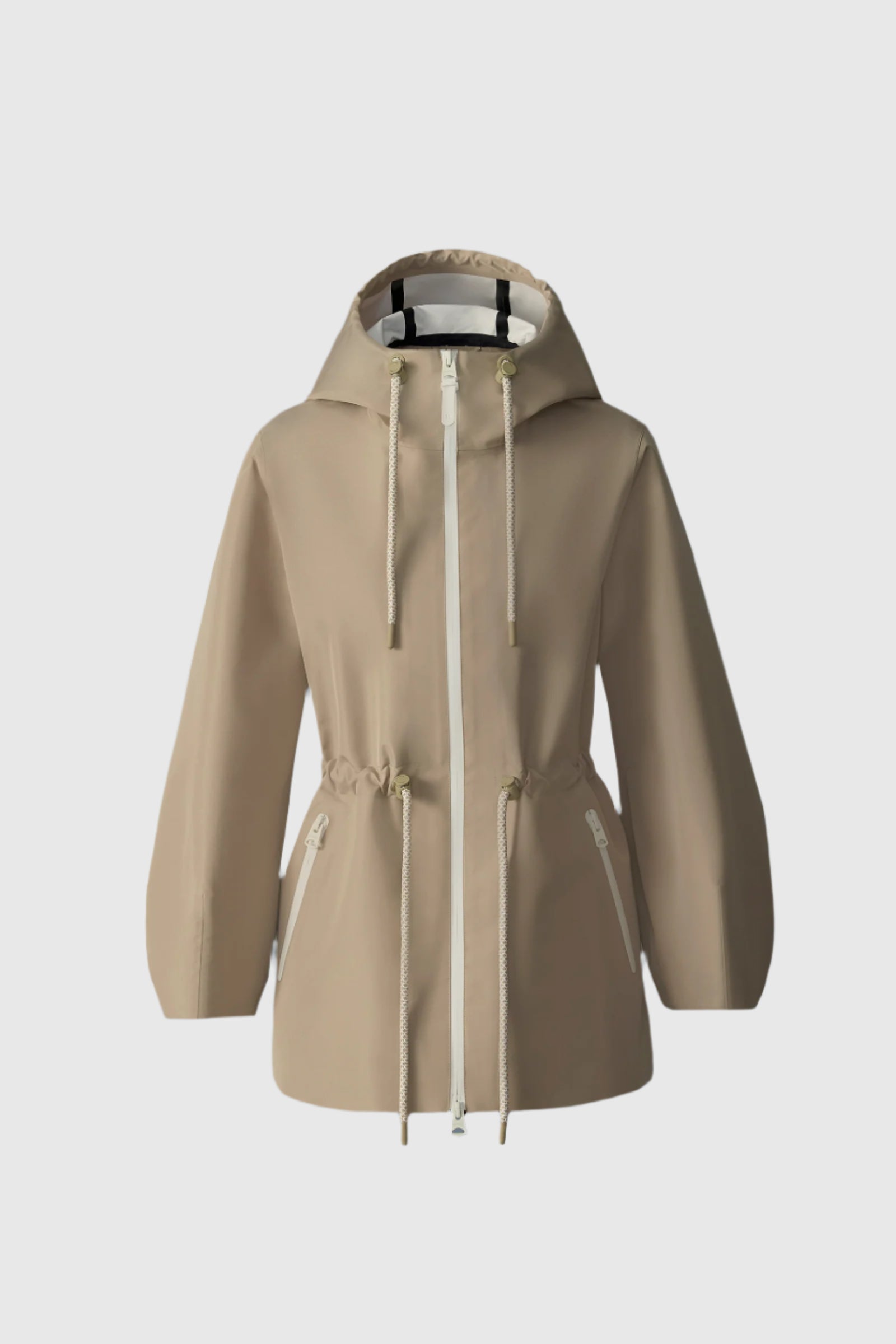 Mackage. Kalea-Z　ジャケット　ベージュ KALEA-ZZ Technical rain jacket with drawcord waist for Women