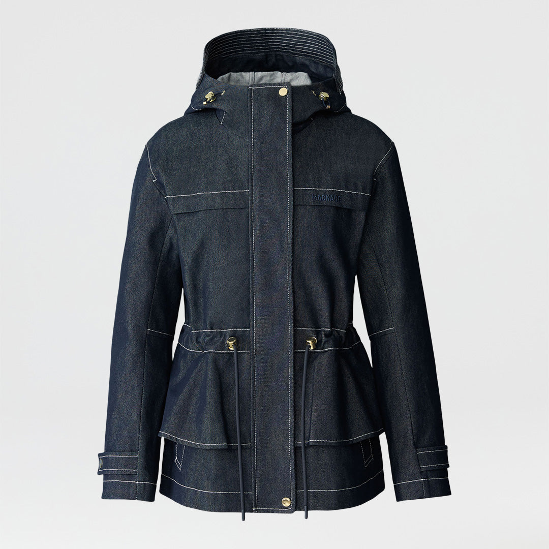 ★MACKAGE★Kaori-Lvs ハイブリッド ジャケット レインウェア KAORI-DNM Hybrid Jacket for Women | Mackage US
