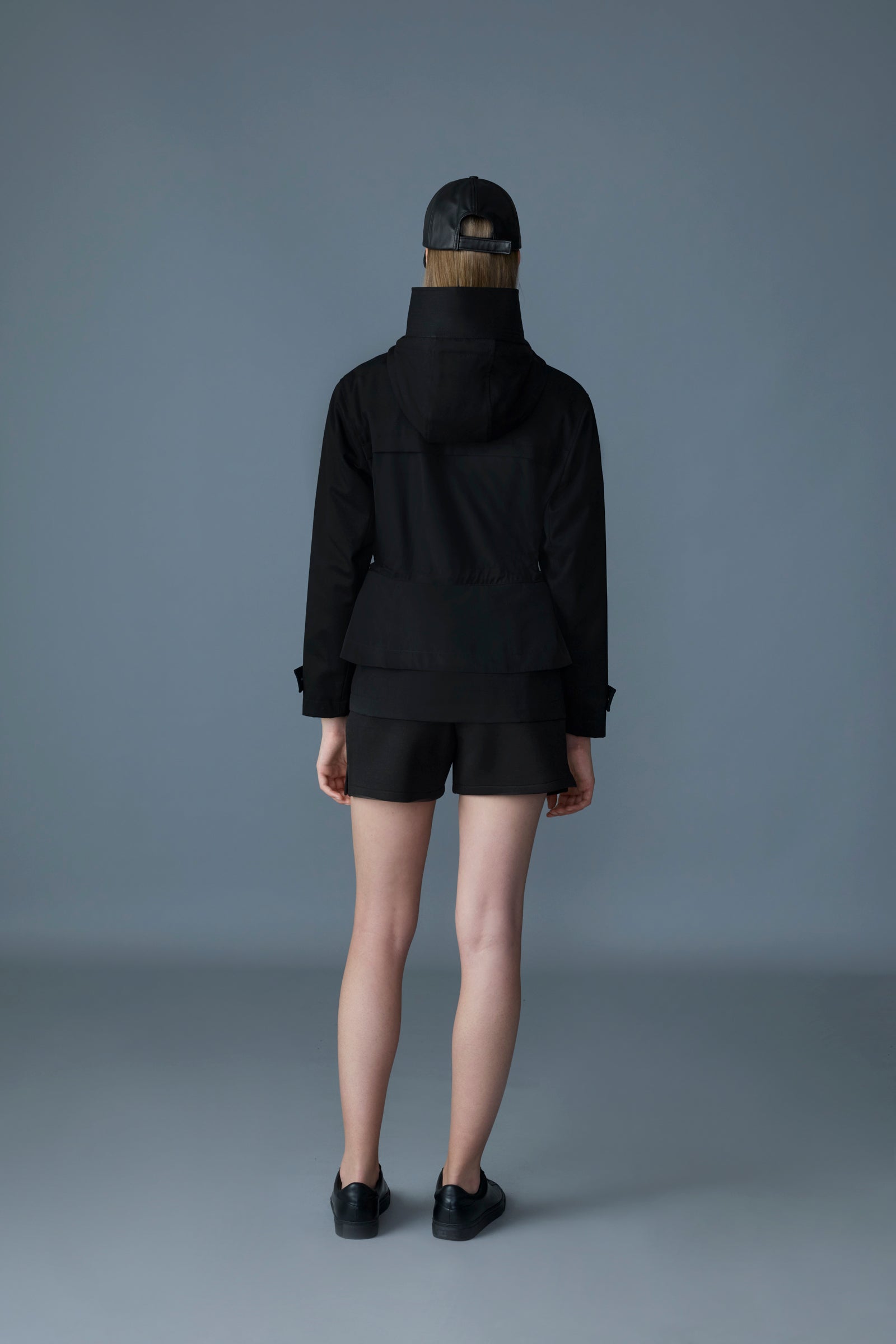 Kaori-LVS, hybrid jacket with peplum detail | Mackage® US