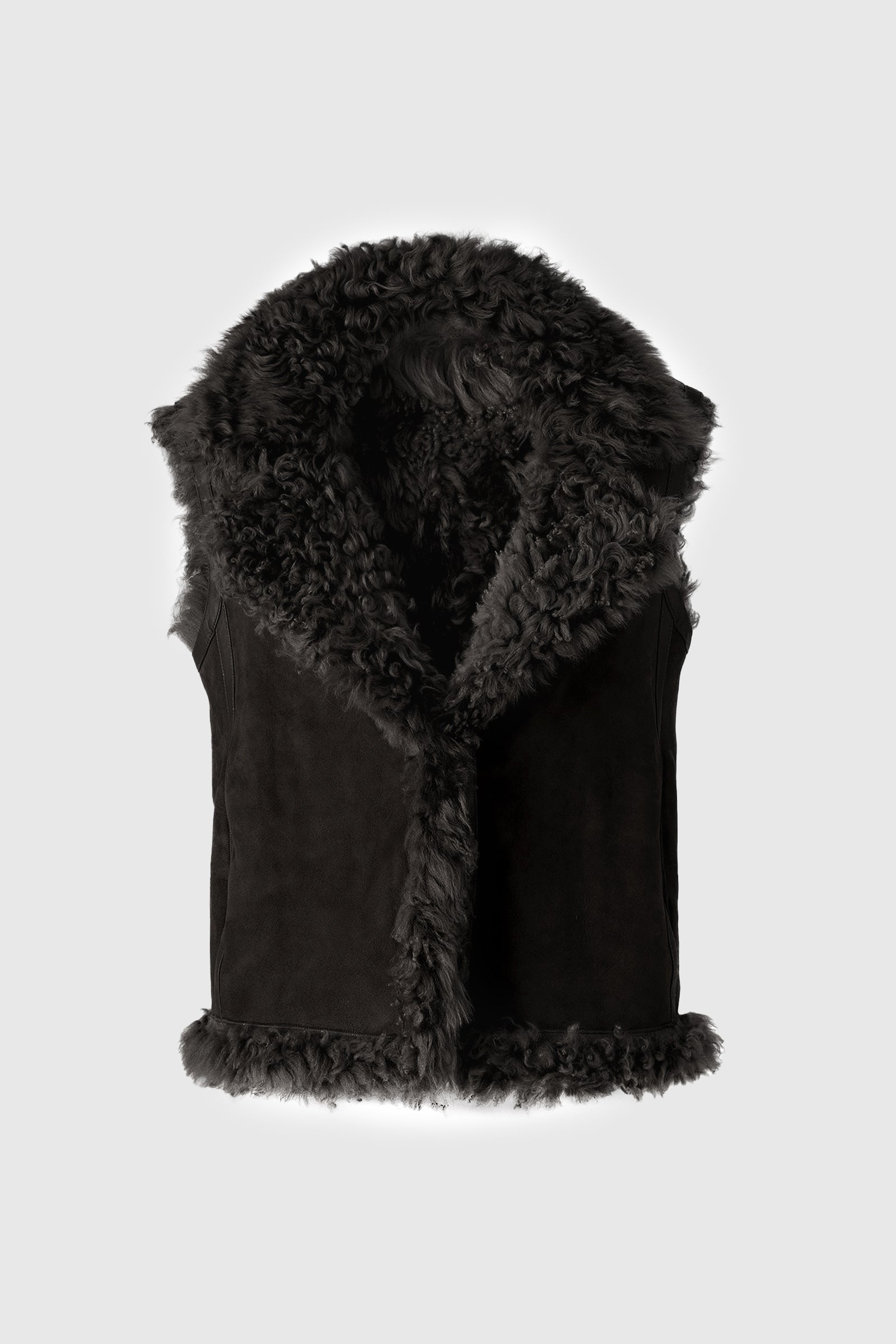 KASIA Reversible Shearling Leather Vest for Women | Mackage US