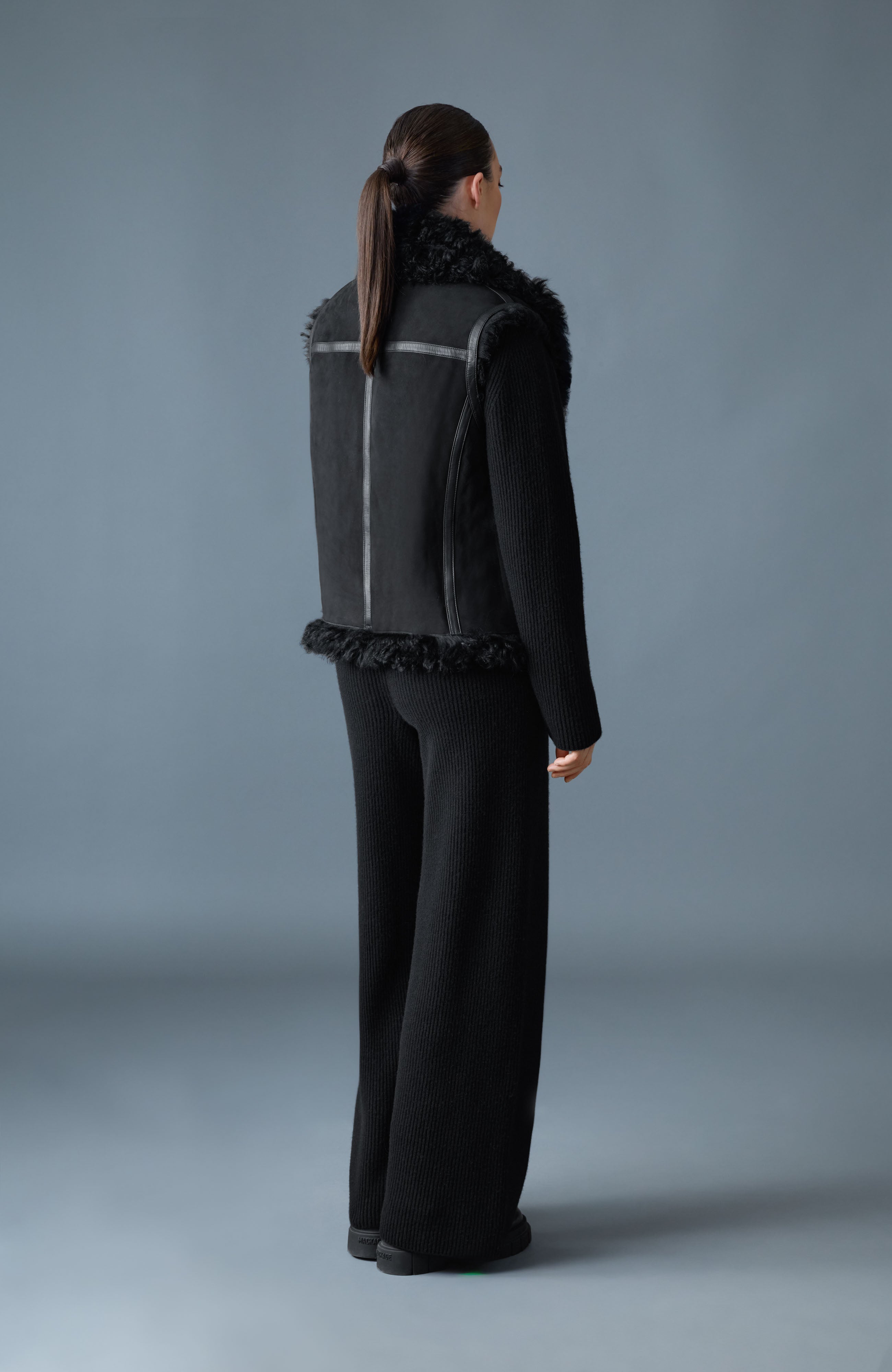 KASIA Reversible Shearling Leather Vest for Women | Mackage US