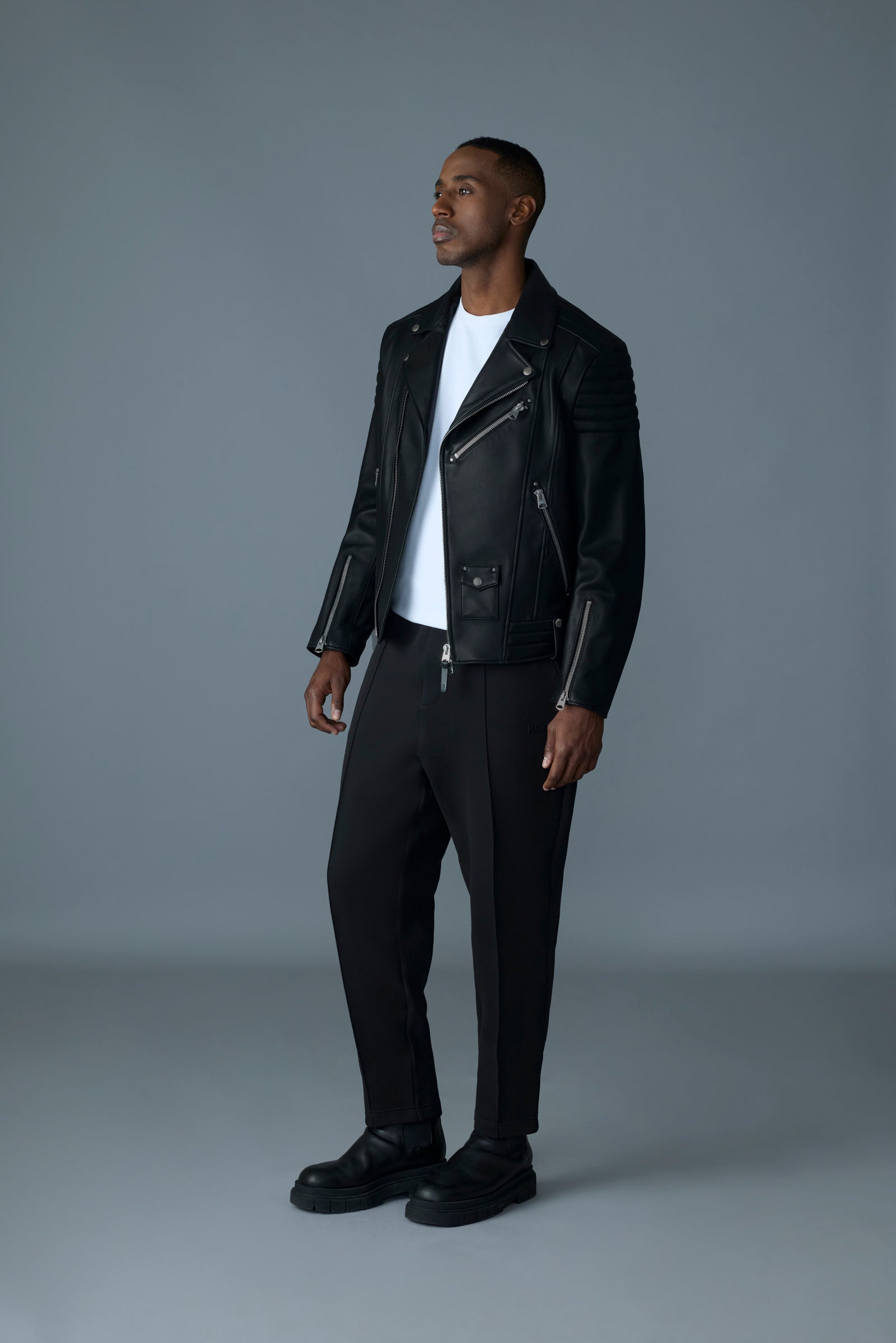 KENNETH - Leather Biker Jacket for Men | Mackage® US
