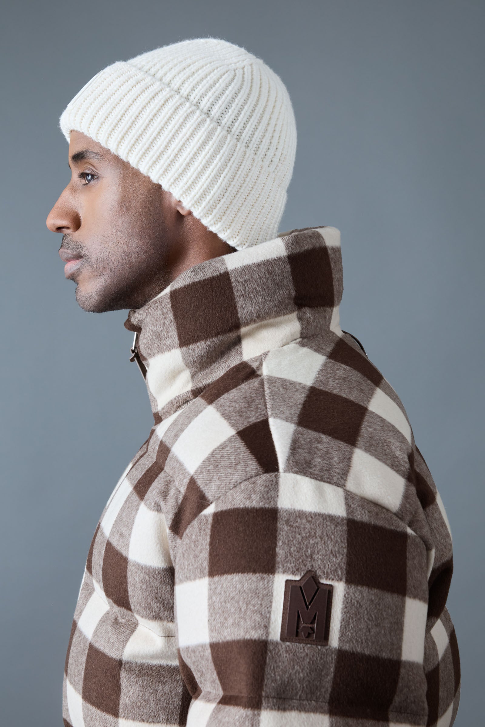 KENT-PL Plaid Hooded Down Jacket for Men | Mackage® US