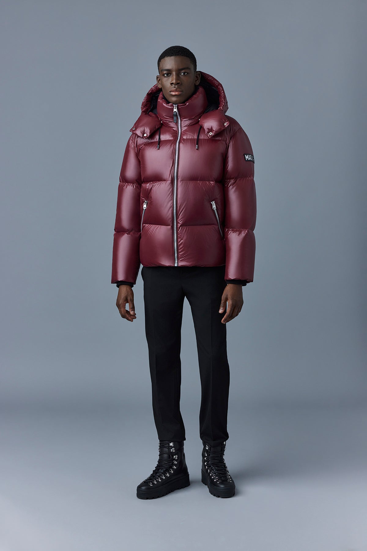 Kent, Lustrous down jacket with hood for men | Mackage® US