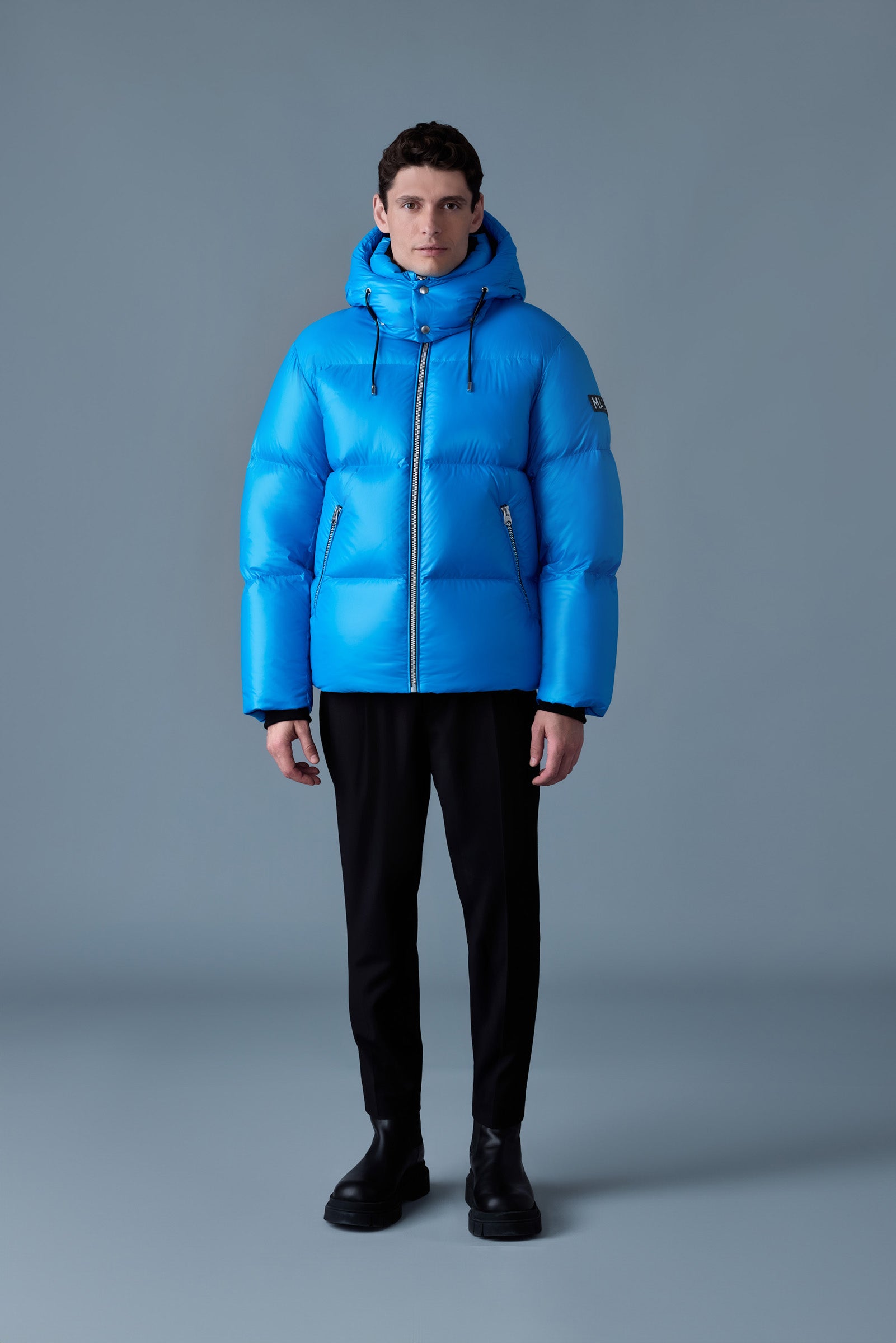 Kent, Lustrous down jacket with hood for men | Mackage® US