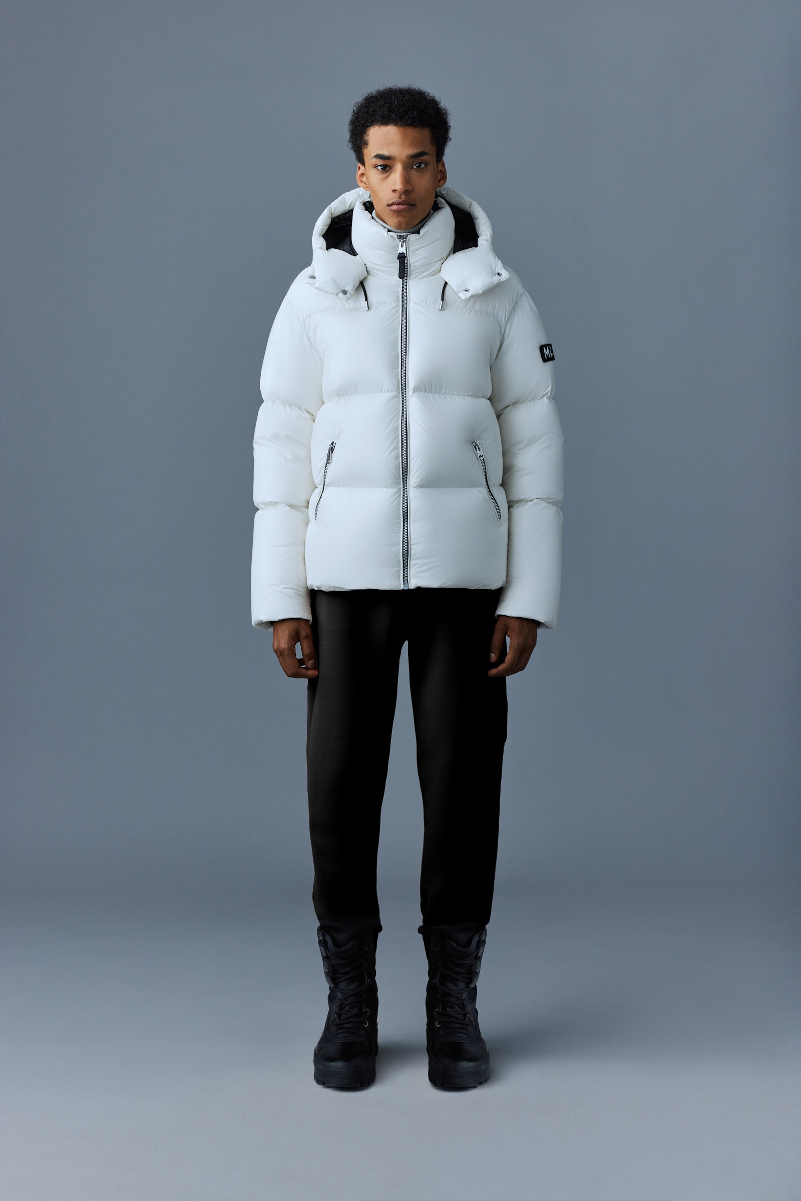 Kent, Lustrous down jacket with hood for men | Mackage® US