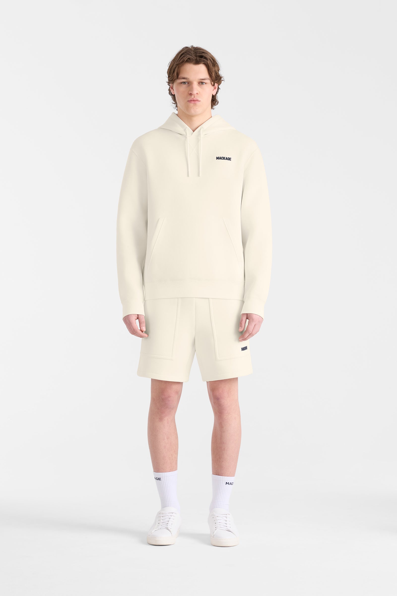 KOLTON-Z Double-Face Jersey Logo Hoodie for Men | Mackage® US