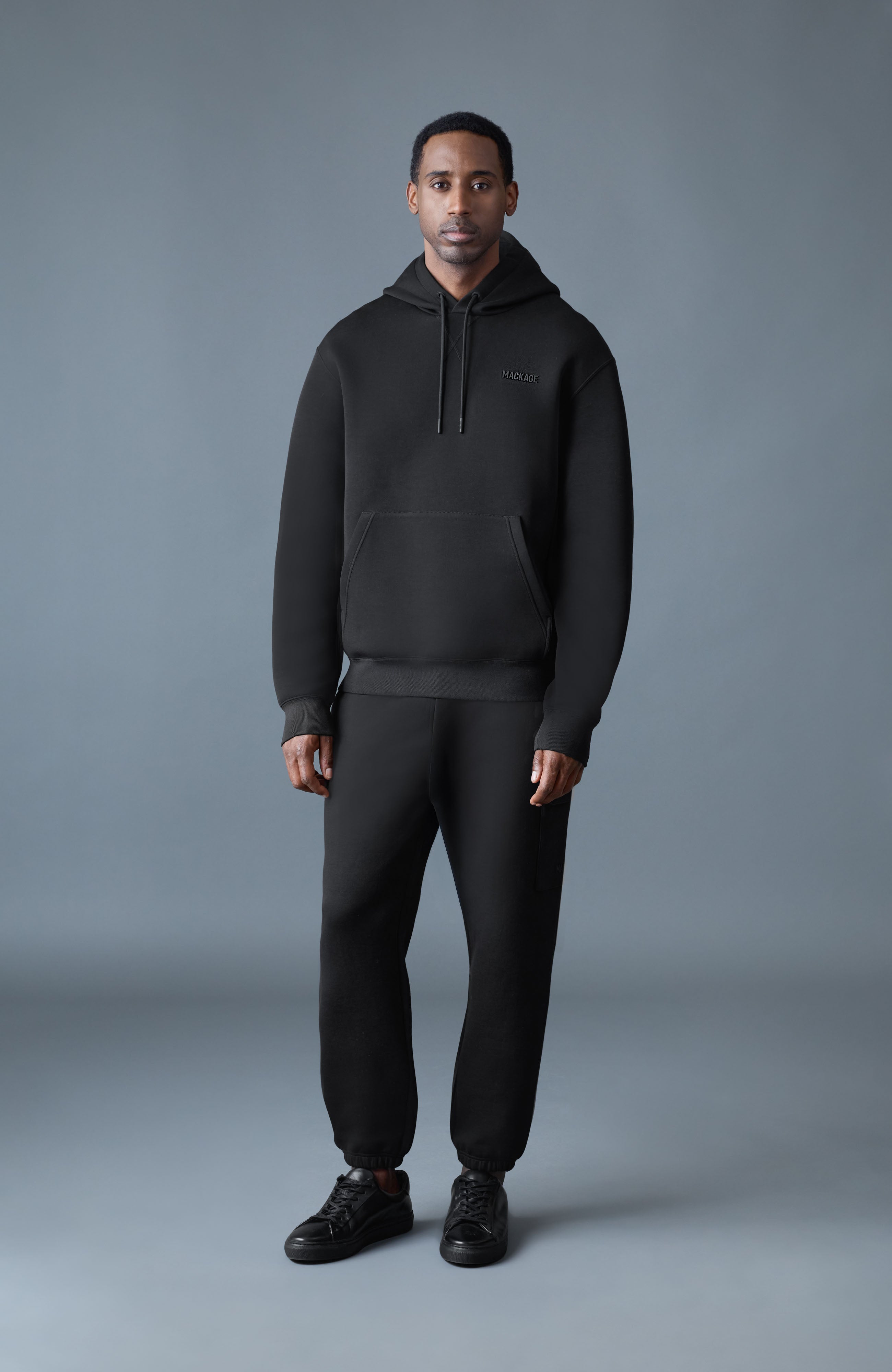 KOLTON Double-Face Jersey Logo Hoodie for Men | Mackage US