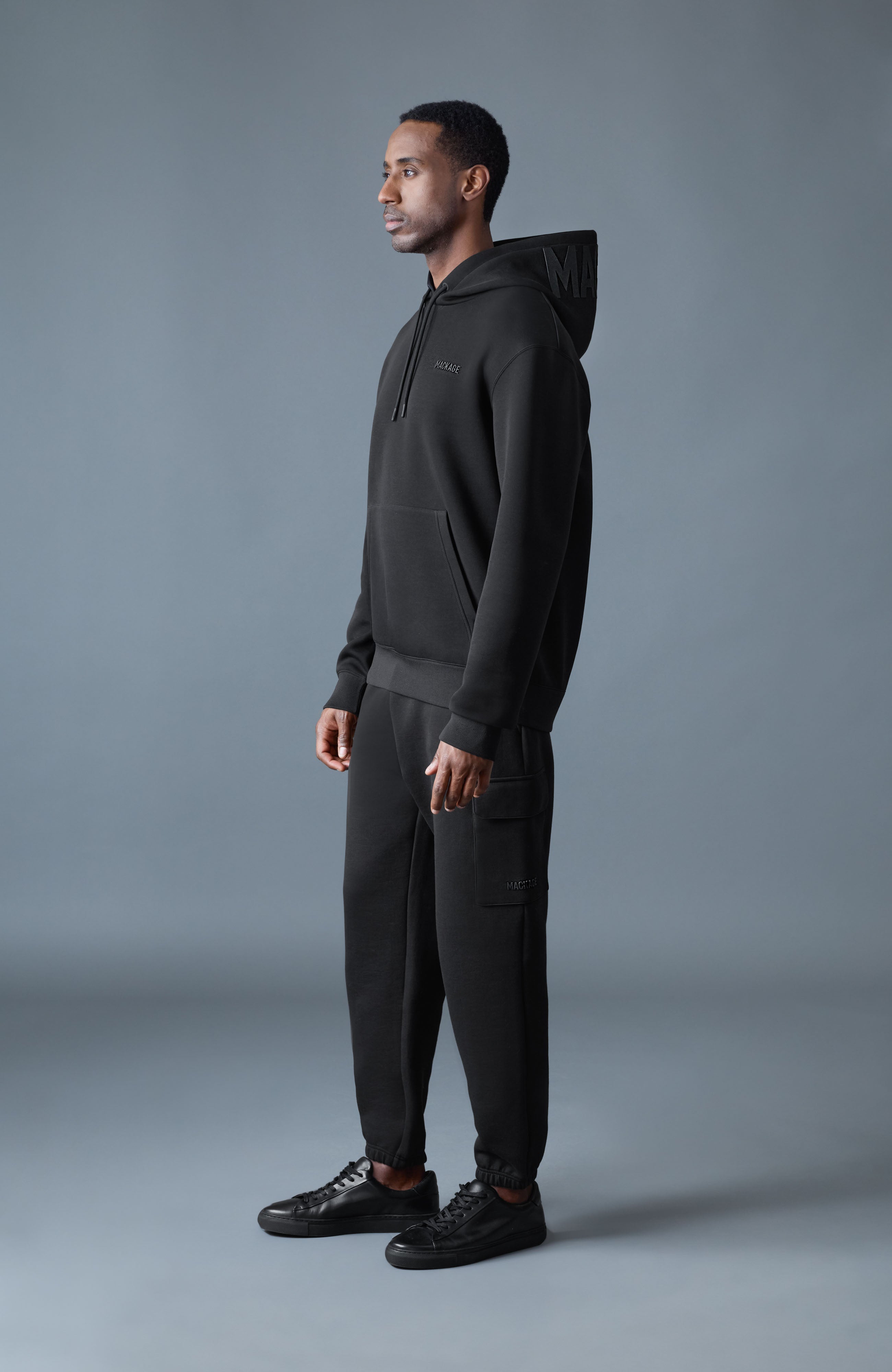KOLTON Double-Face Jersey Logo Hoodie for Men | Mackage® US