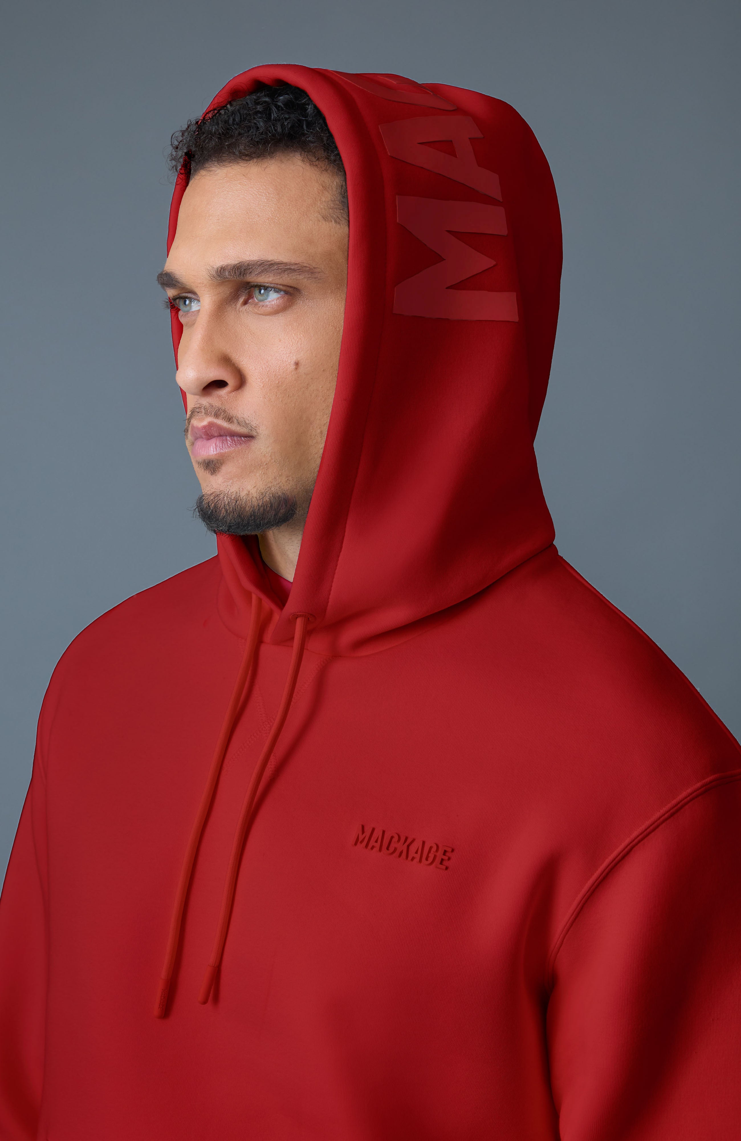 Kolton, double-face jersey logo hoodie | Mackage® US