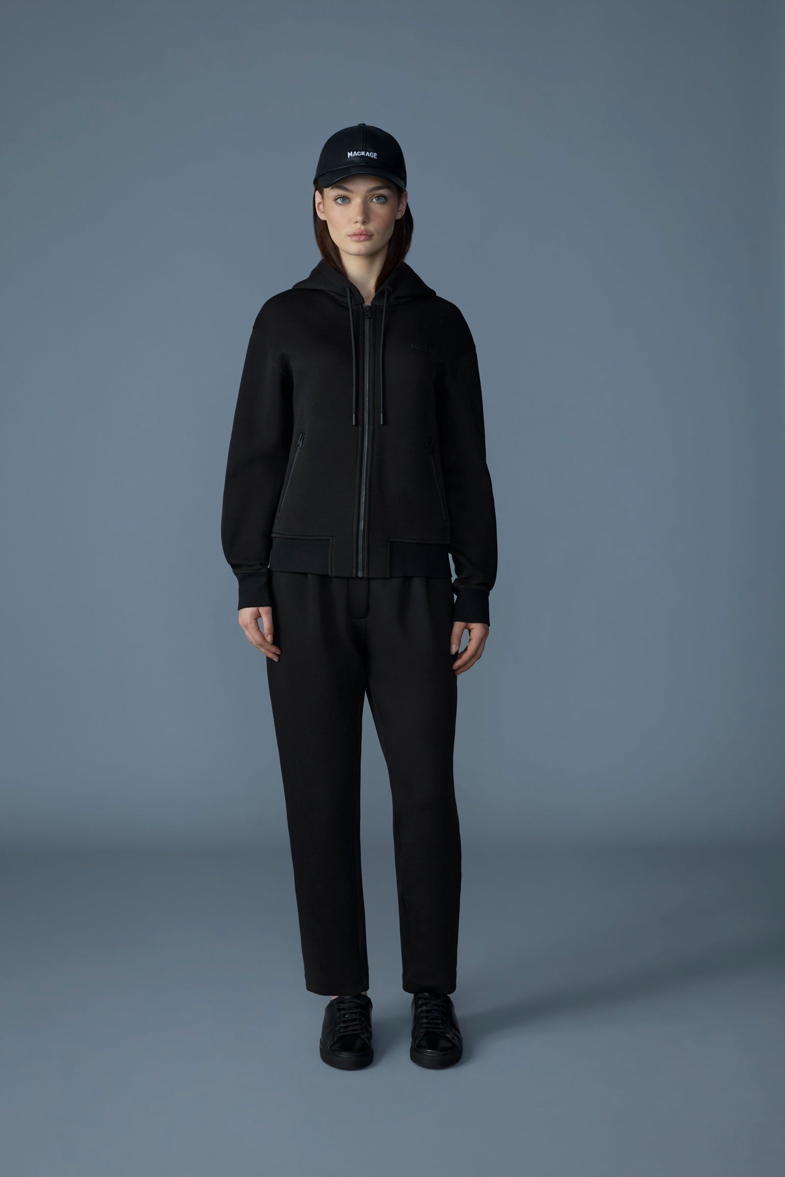 Kryssa, Double-Face Zip-Up Hoodie | Mackage® US