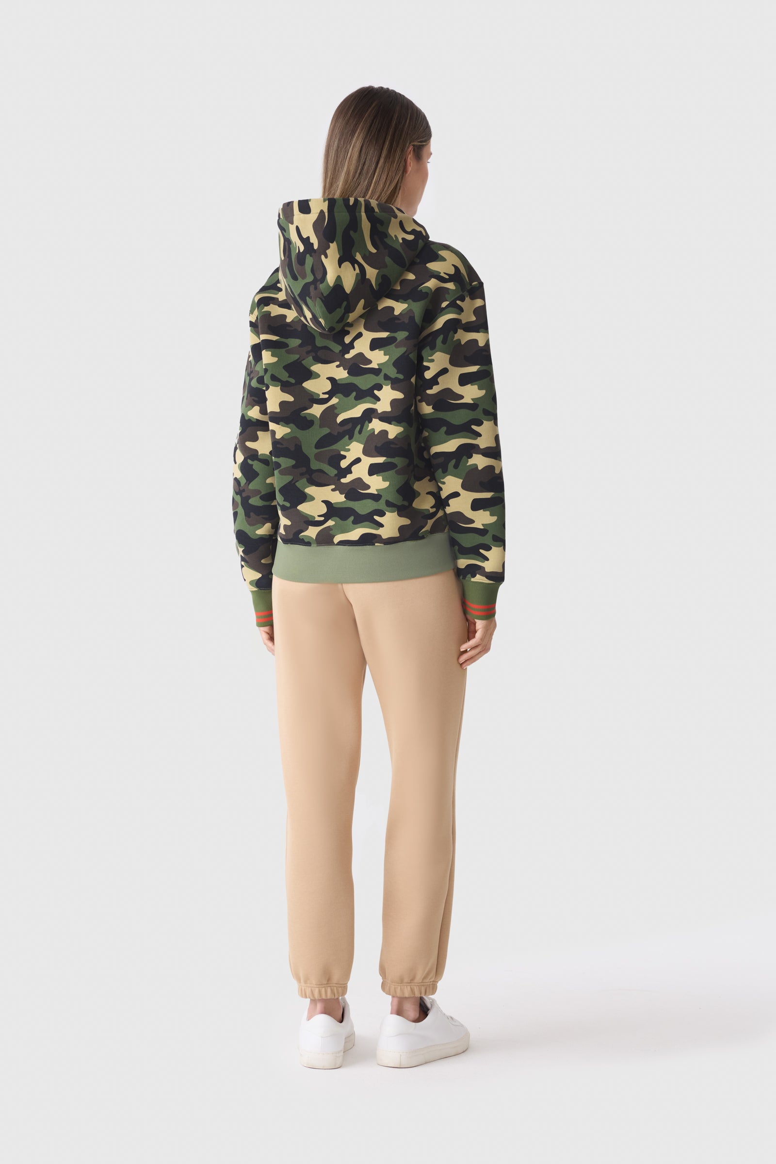 KRYSTIANA-CAMO Double-Face Jersey Hoodie for Women | Mackage US