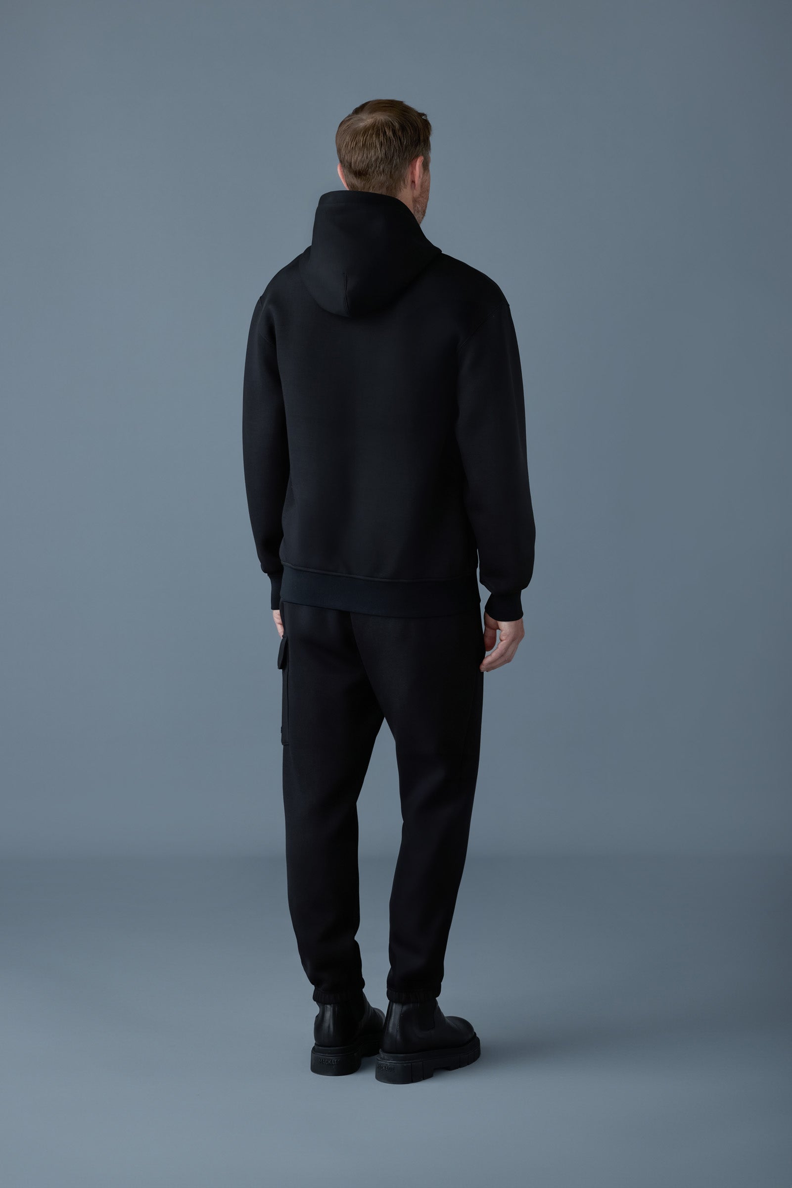 KRYSTOS double-face jersey zip-up hoodie for Men | Mackage® US