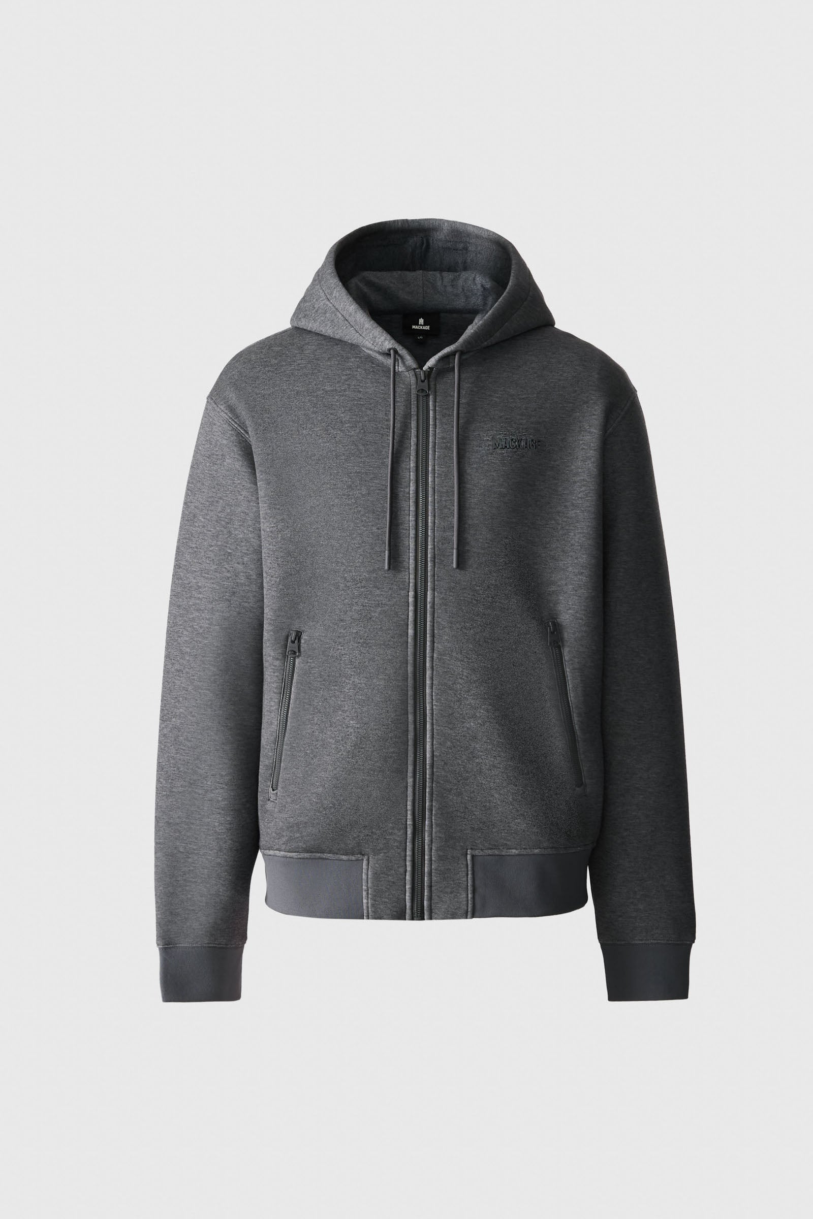 Krystos, double-face jersey zip-up hoodie | Mackage® US Krystos, double-face jersey zip-up hoodie | Mackage® US