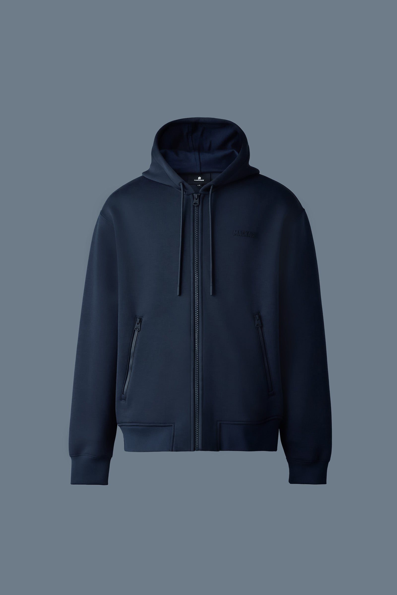 Krystos, double-face jersey zip-up hoodie | Mackage® US