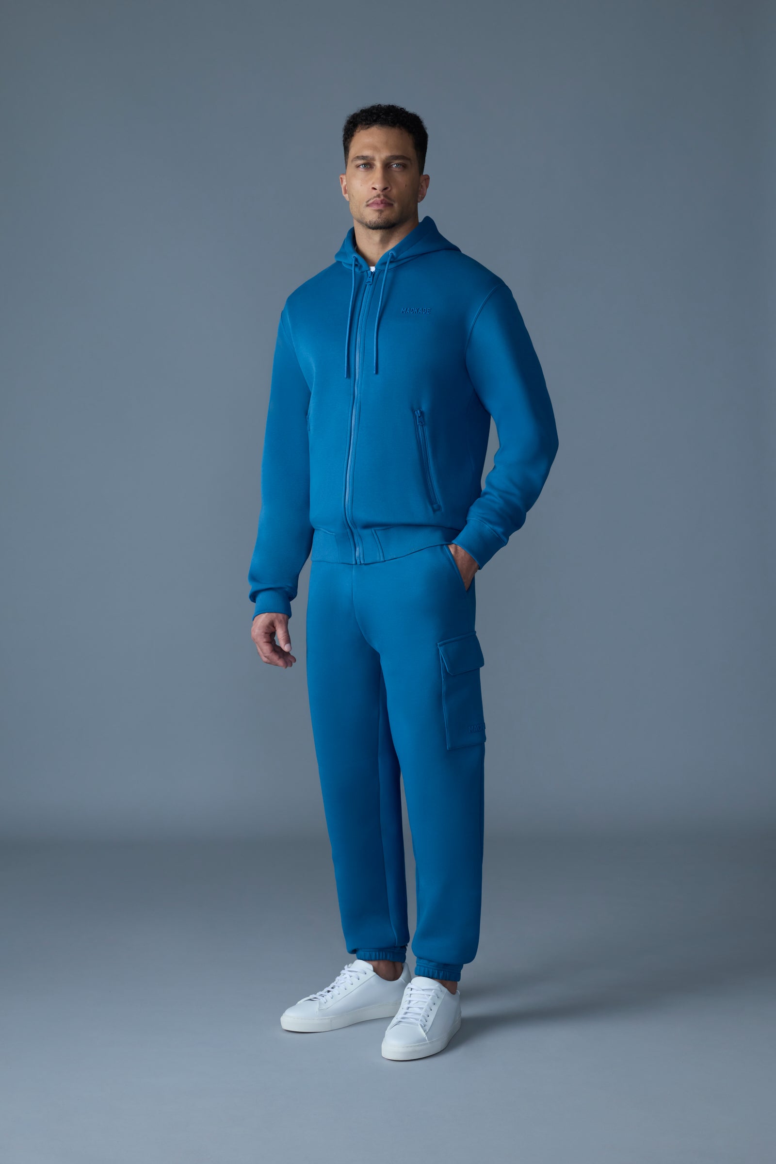 トップス MACKAGE KRYSTOS(UNISEX) Krystos, double-face jersey zip-up hoodie | Mackage® US