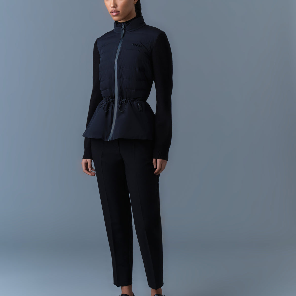 LAIKA-Z Hybrid down jacket with peplum | Mackage® Canada