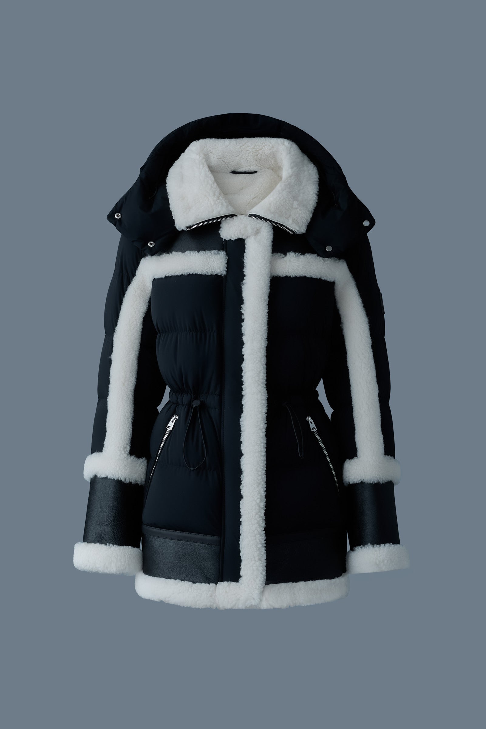 ◆MACKAGE NEW◆Lilibeth シャーリング・トリム パーカ/White◆ Mackage Shearling-Trim Lilibeth Parka | Harrods US